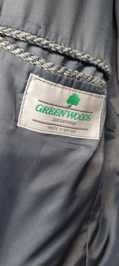 Vintage Greenwoods Handwoven Harris Tweed Wool Jacket