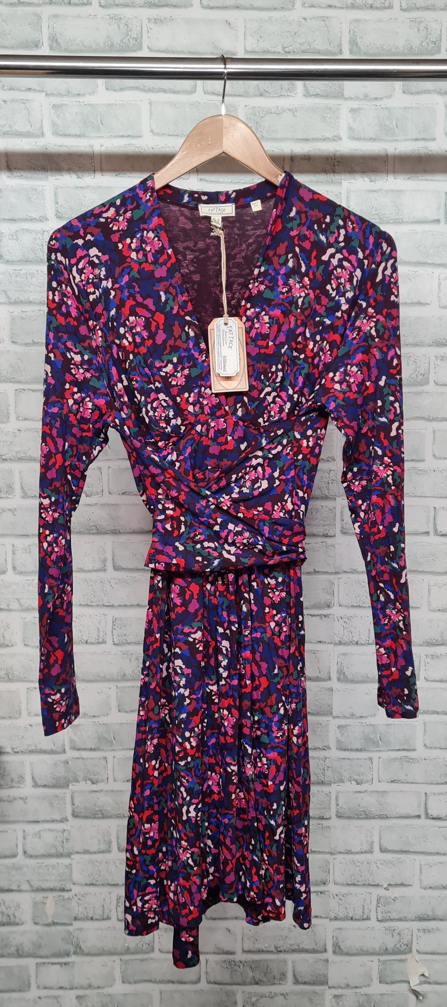 fitted lace wedding dress Fat Face Delphine Abstract Purple Midi Dress Size 14 BNWT – Shop for Shelter