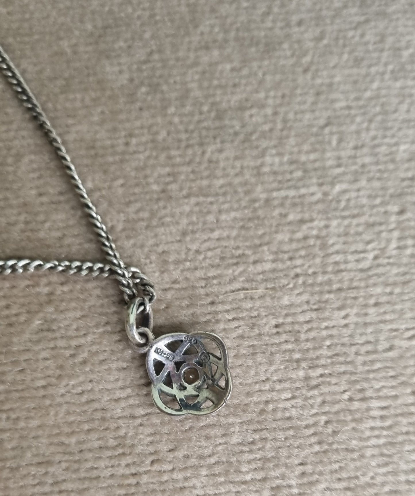 Past Times Celtic Birthstone Jewellery Sterling Silver 18 Inch Princess Necklace with Topaz Stone