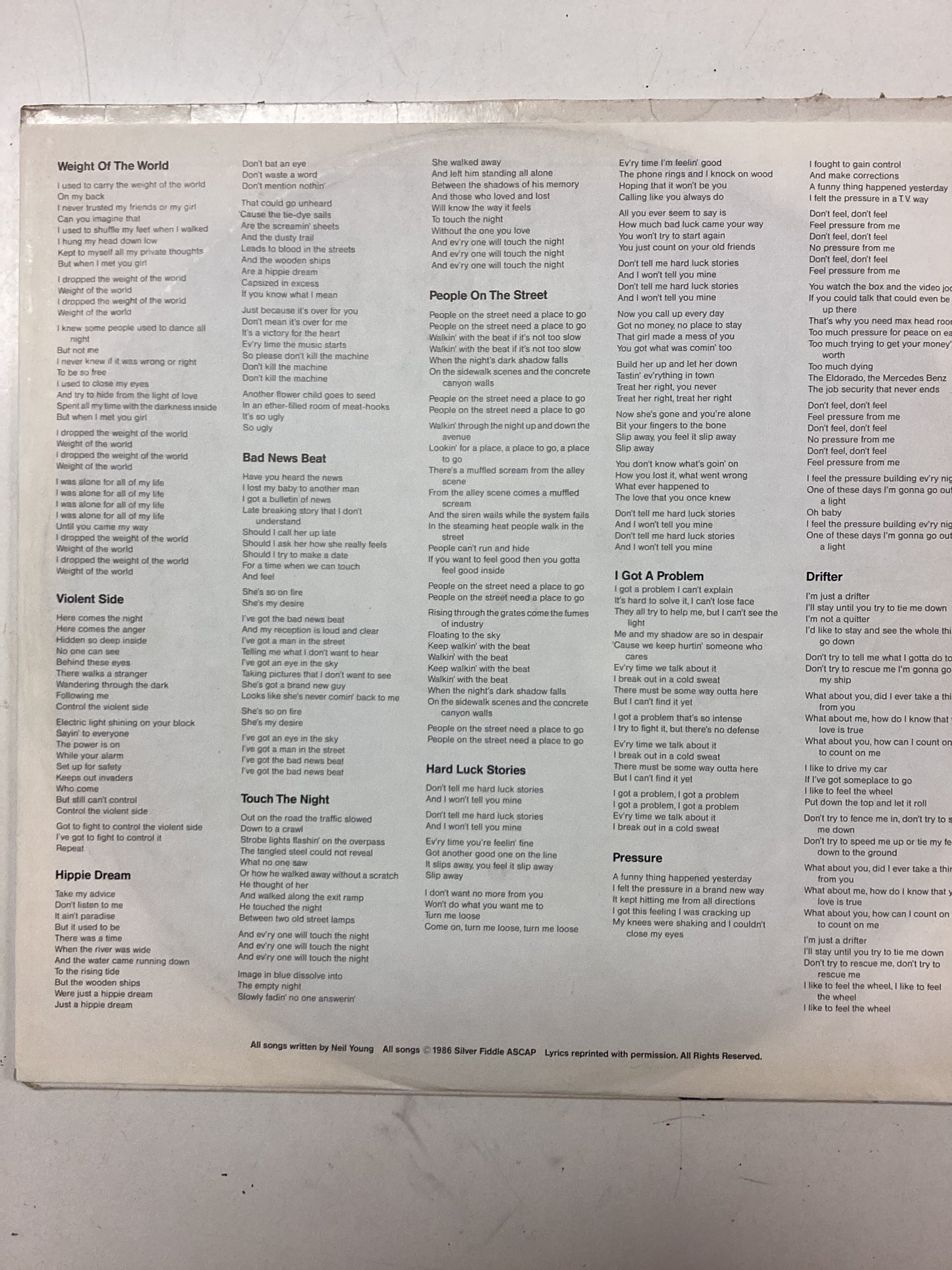 Neil Young- Landing On Water Vinyl