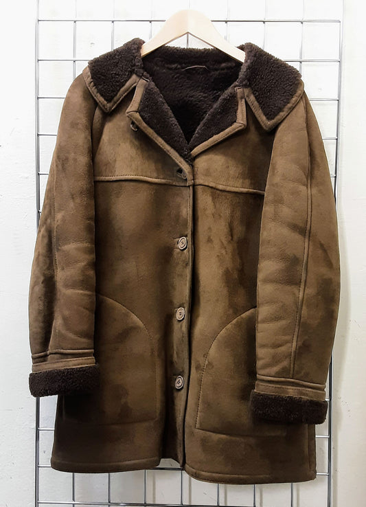 Antartex Sheepskin Vintage Brown Jacket size L