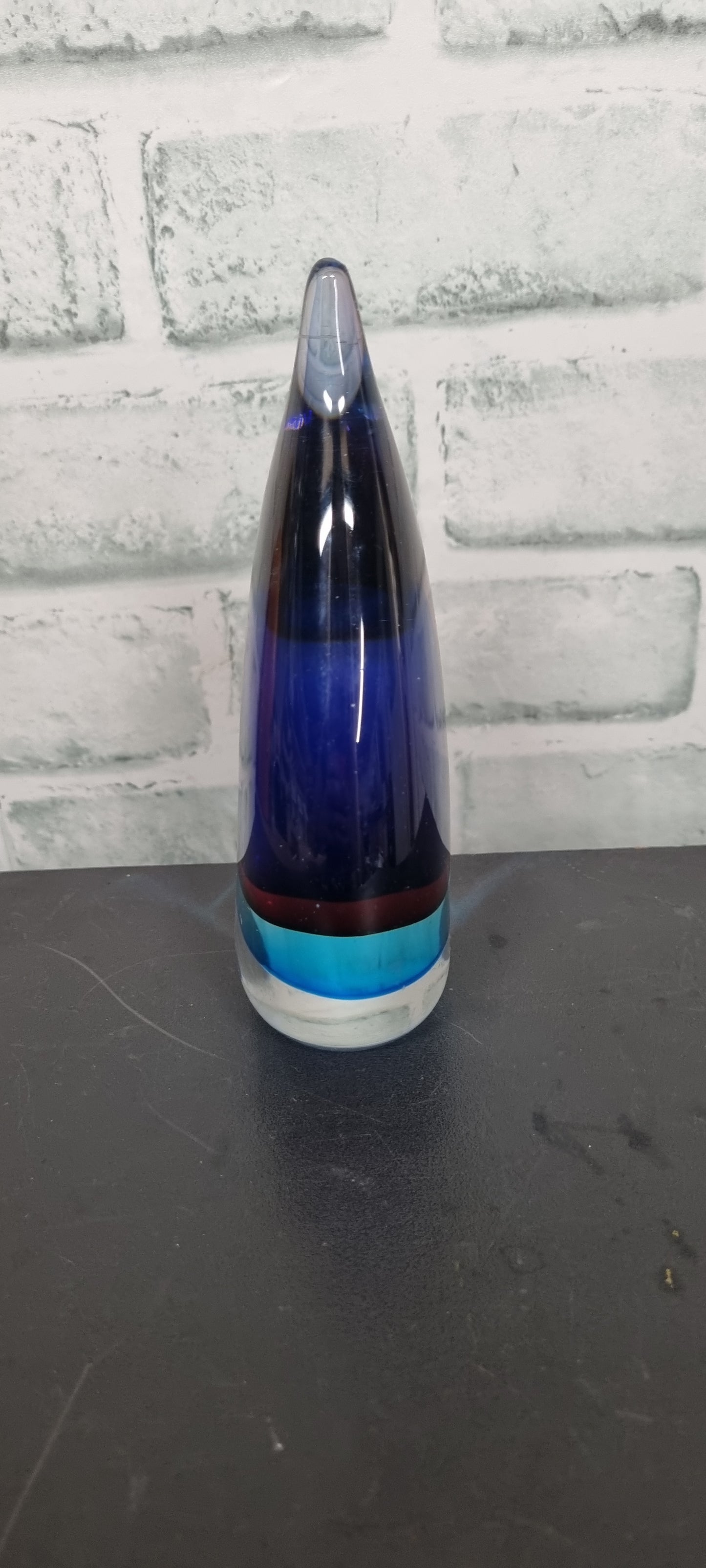 Teardrop Multicolor 6" Glass Ornament