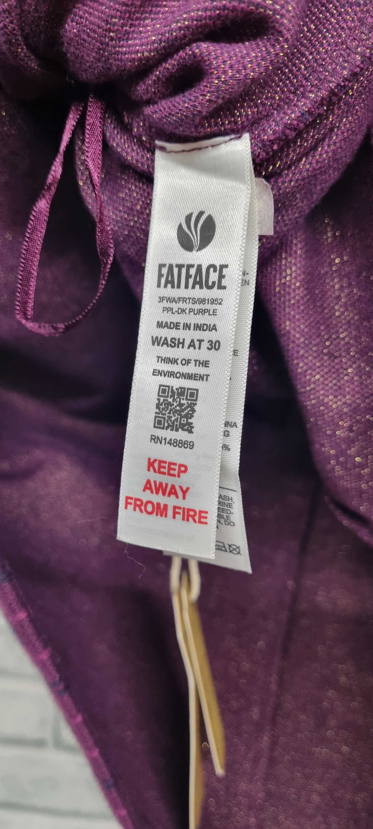 Fat Face Dark Purple Jennie Ikat Mini Skirt Size 12 BNWT