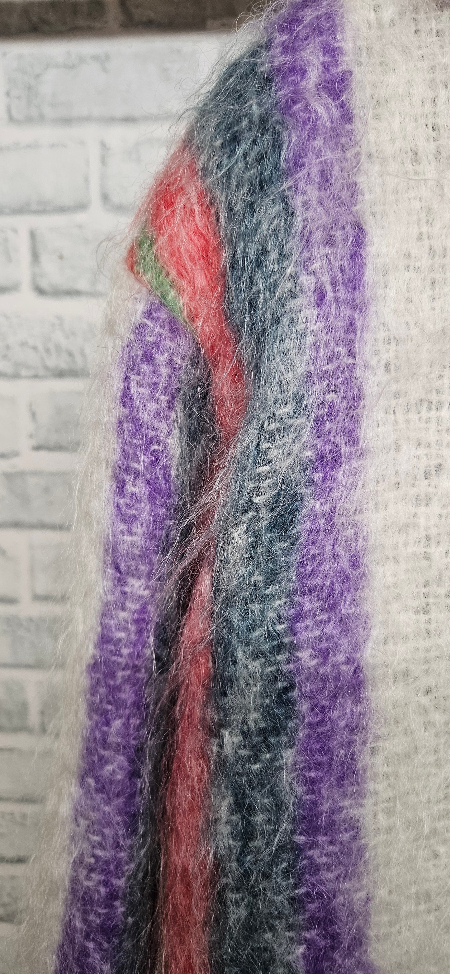 Croc & Maraboo Multi Colored Stripe Mohair Jacket Blazer