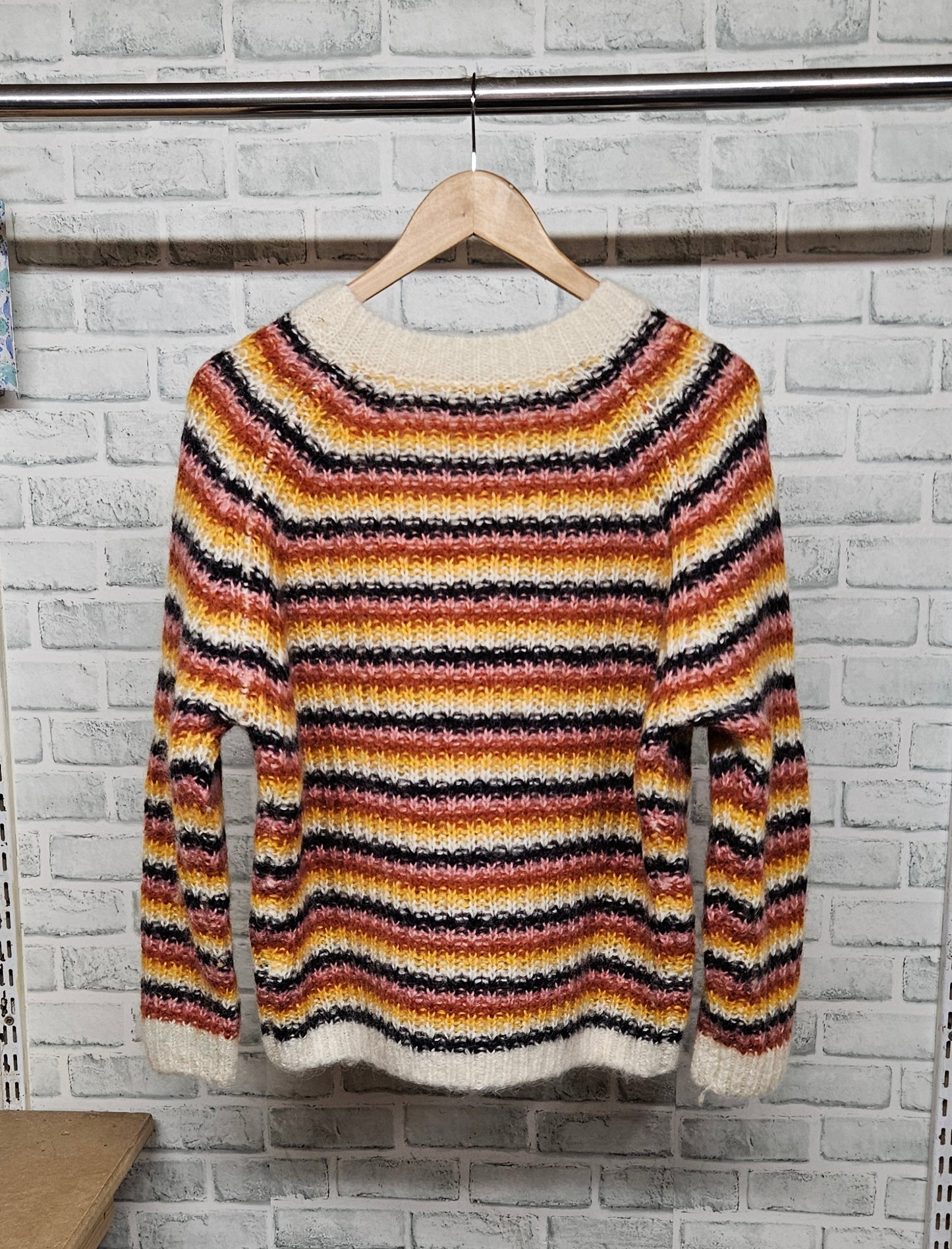 & Other Stories Wool Mohair Blend Stripe Jumper Size Medium