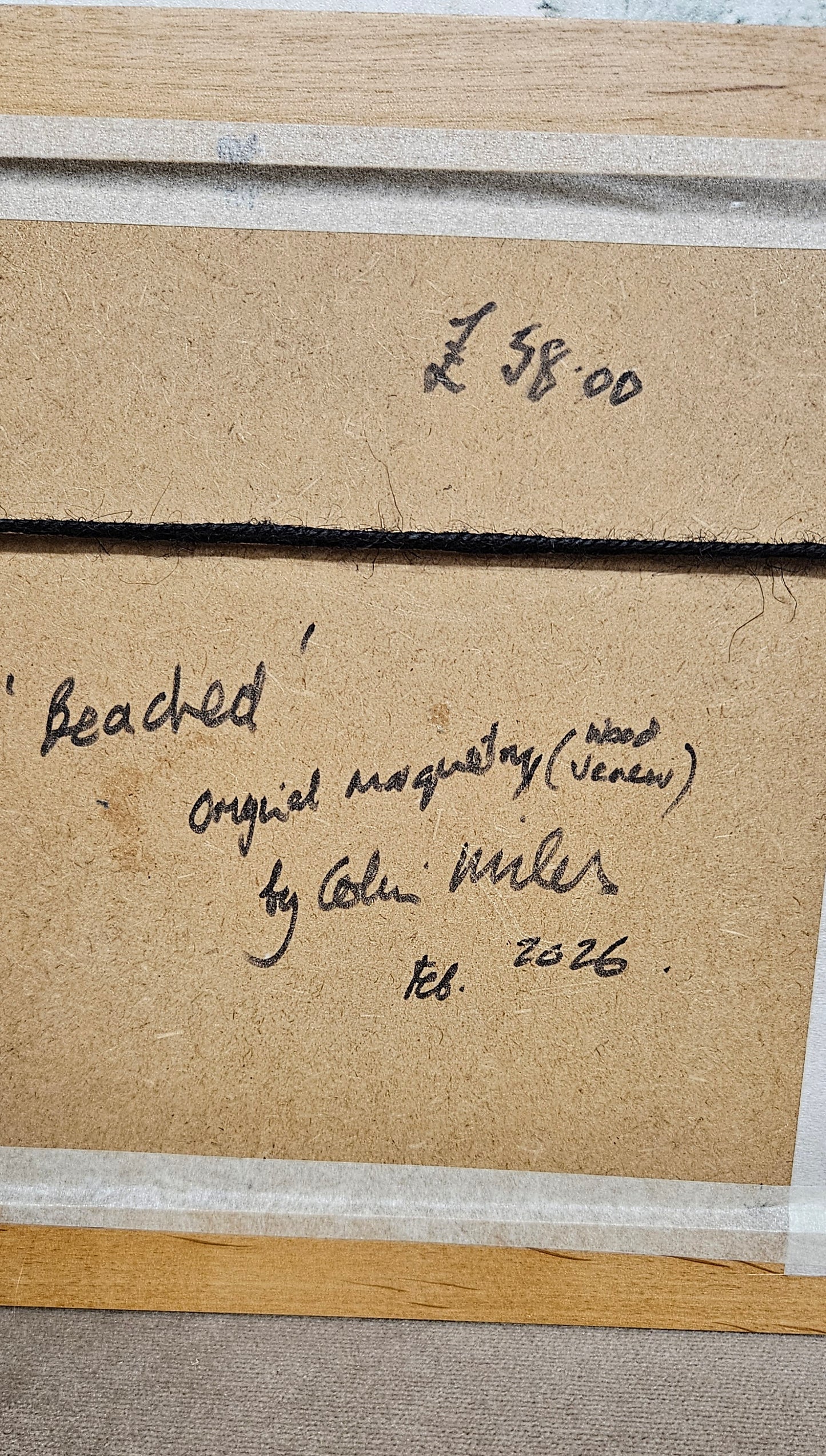 'BEACHED' Original Marquetry by Colin Miles February 2026