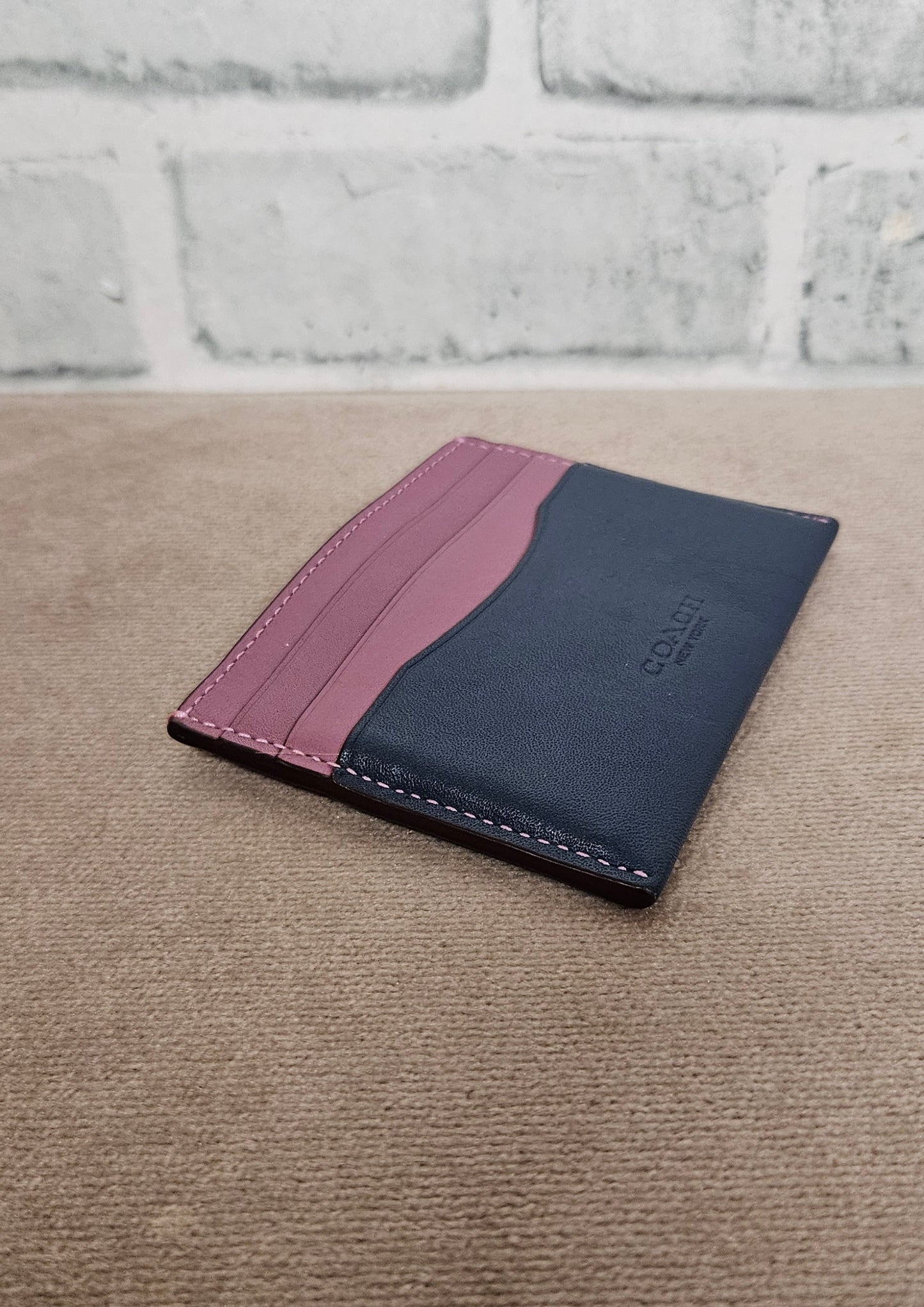 Coach Two Tone Leather Card Holder