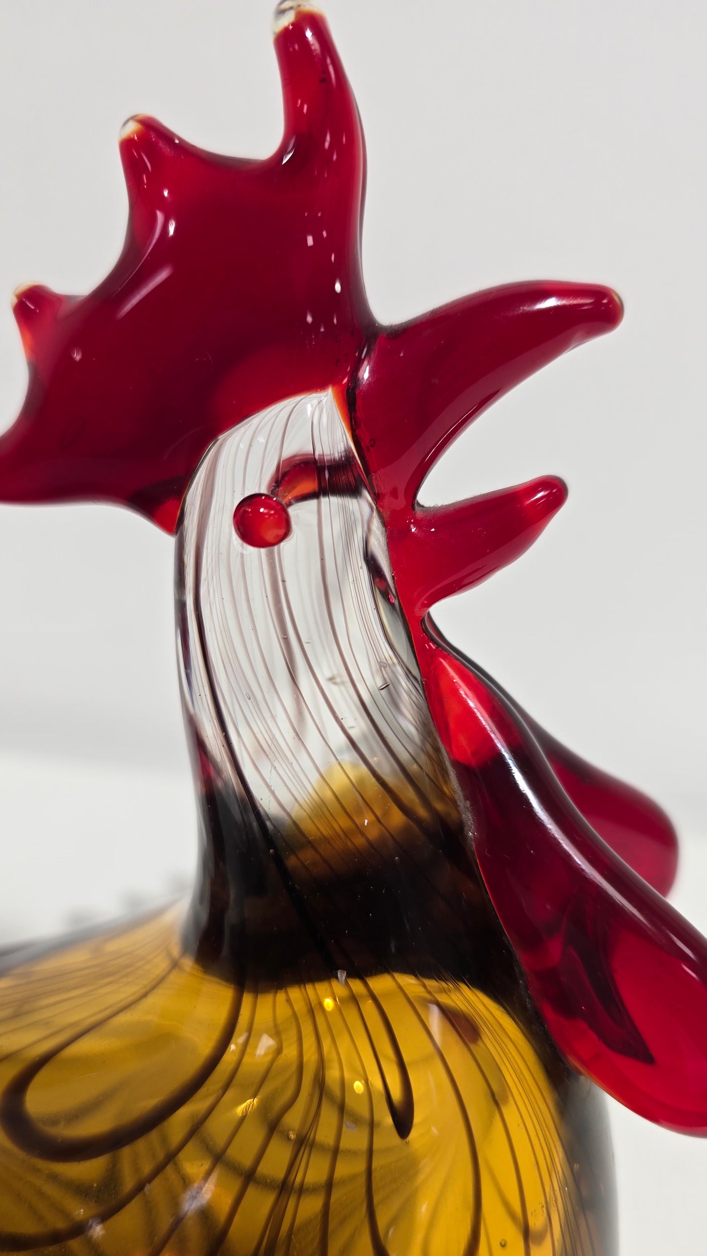 Murano Style Handblown Glass Rooster