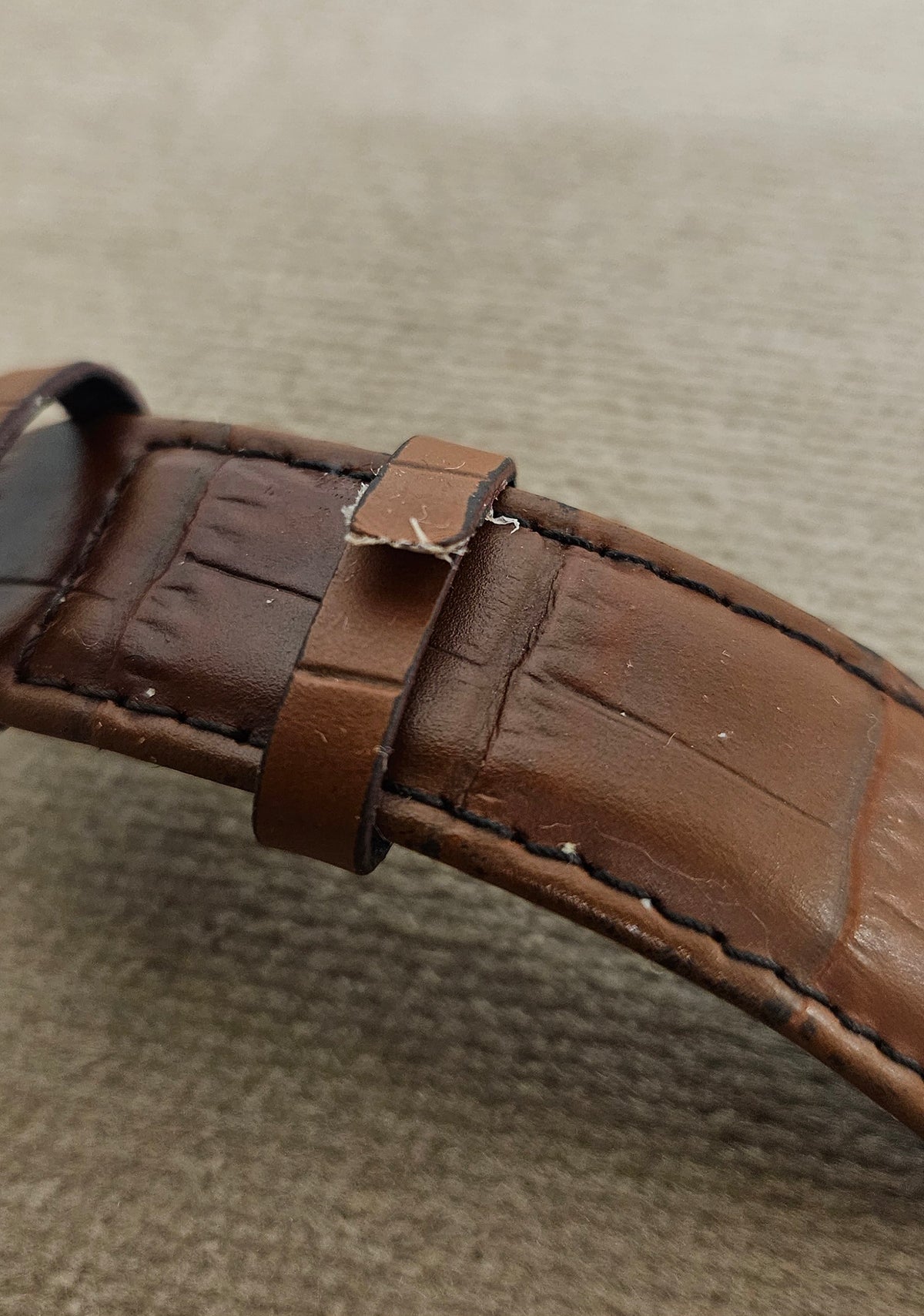 Citizen Eco-Drive Gold Face Brown Strap Wrist Watch