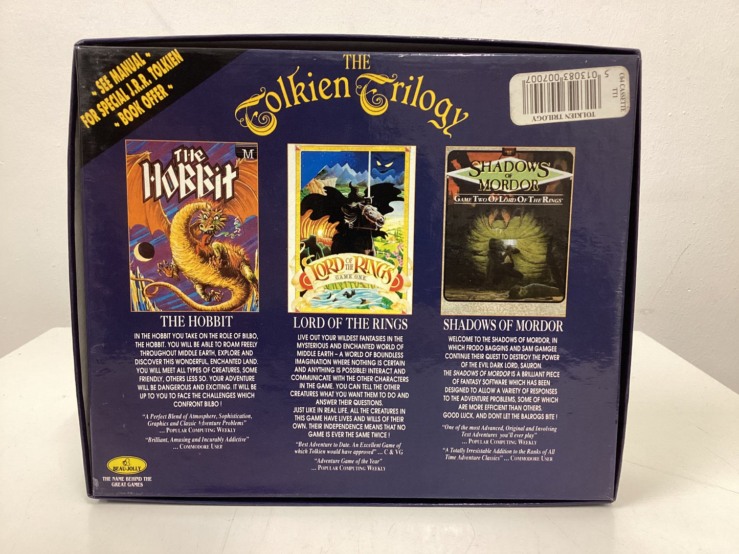 The Tolkien Trilogy Commodore 64/128 Cassette Tape