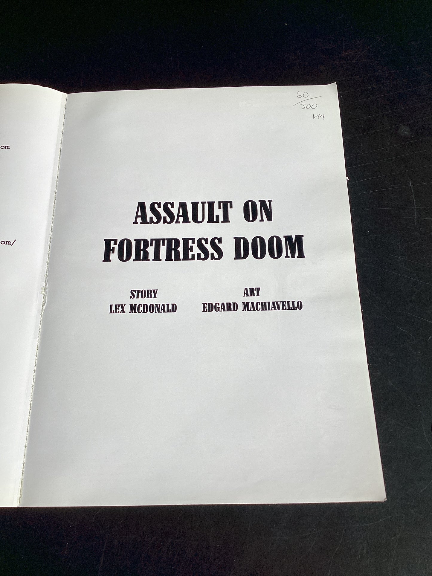 Assault on Fortress Doom by Lex McDonald and Edward Machiavello