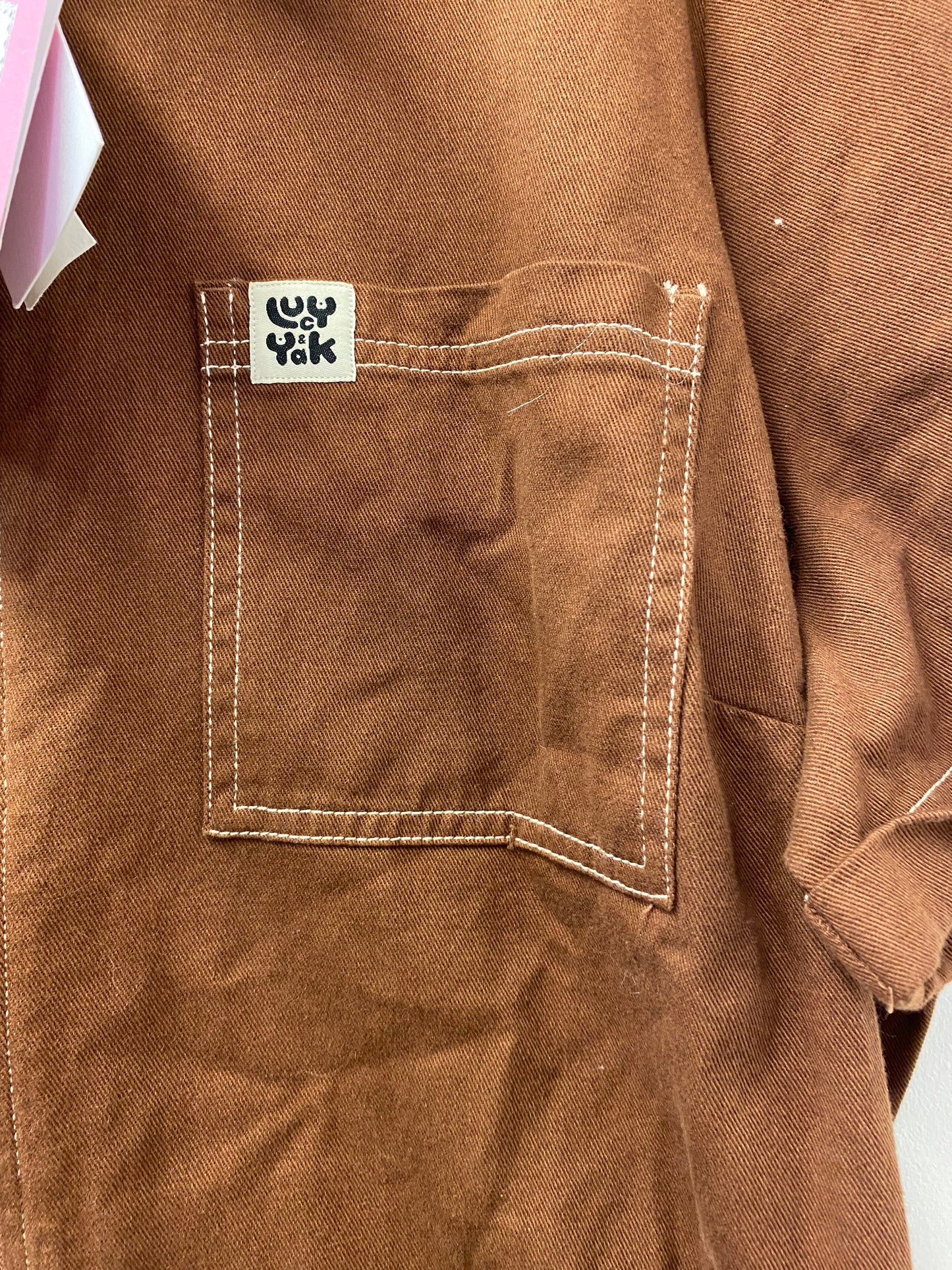 BNWT Lucy and Yak Ragan Jumpsuit Organic Cotton Cappucchino Size 24