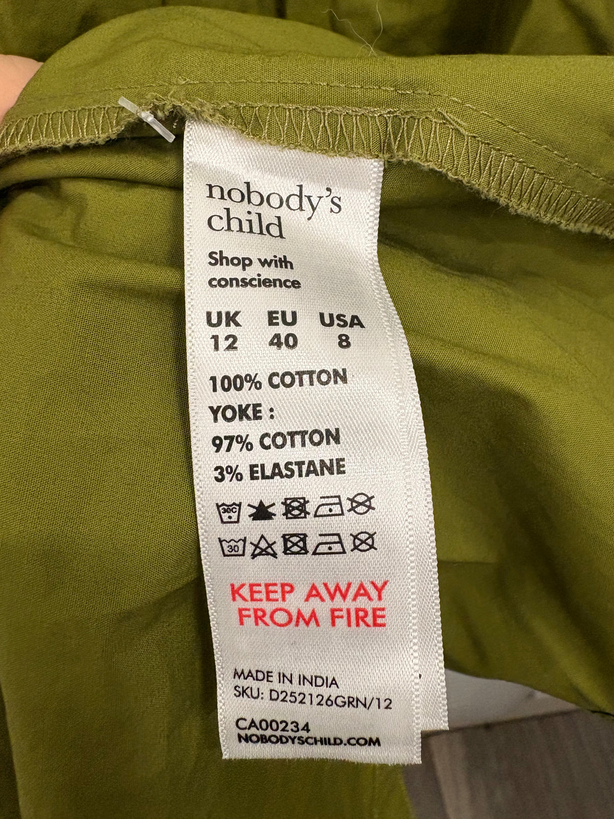 Nobody's Child Green Drop-Waist Cora Midi Dress Size 12 - BNWT