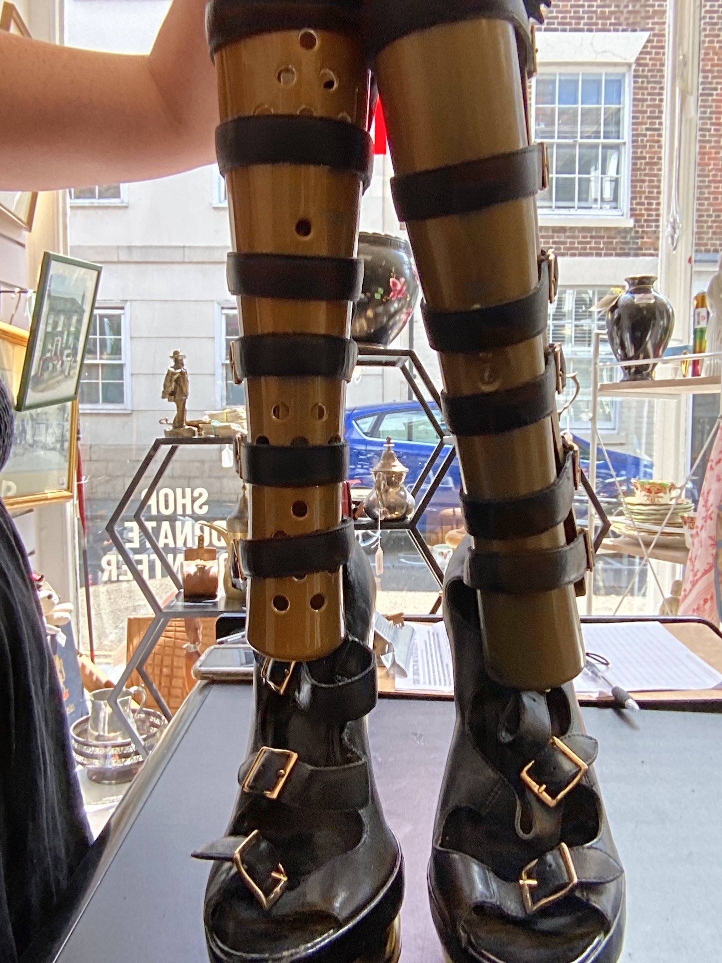 NEW look Size 8 Gladiator heels with heel sticker