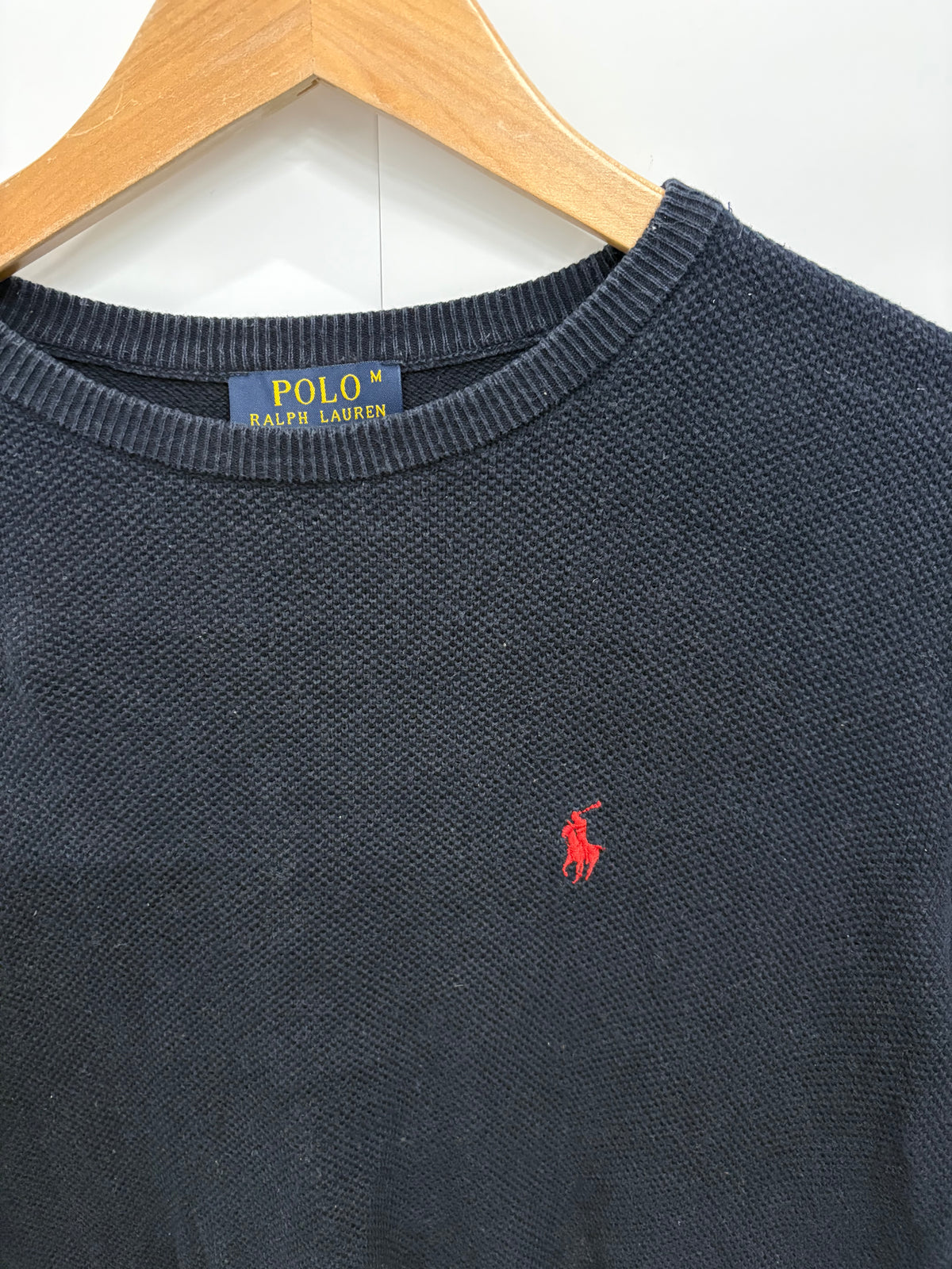 Polo Ralph Lauren Mens Dark Navy Cotton Jumper Size M
