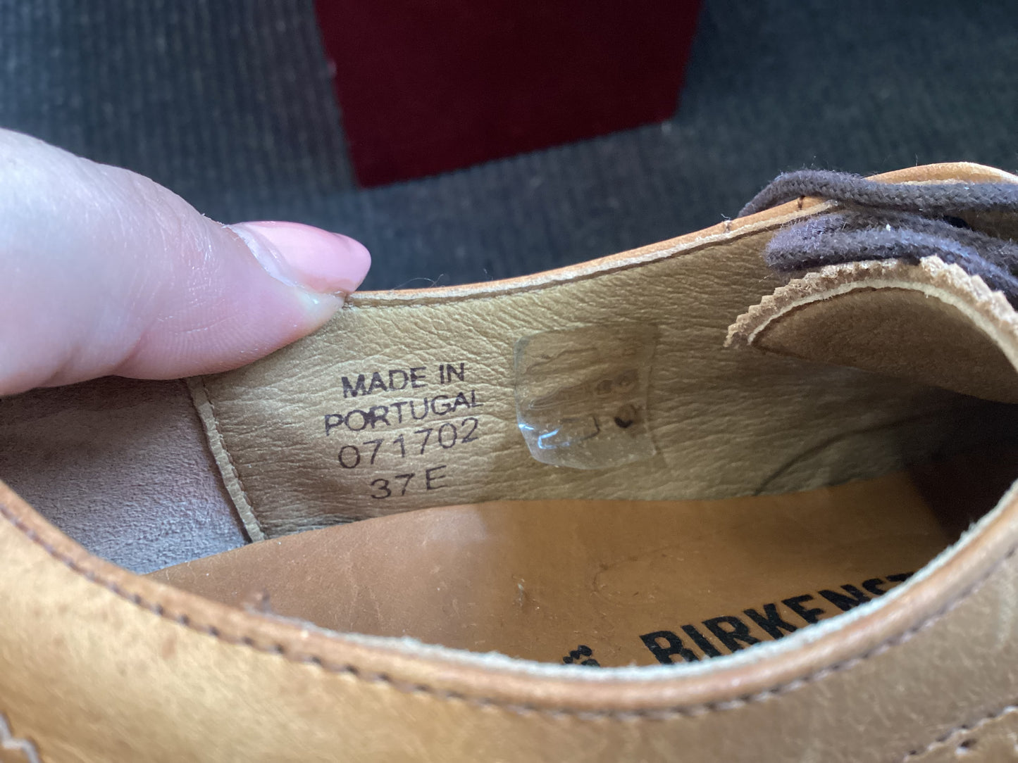 Birkenstock, Beige, Oxford Style Shoe, Size 4, Leather