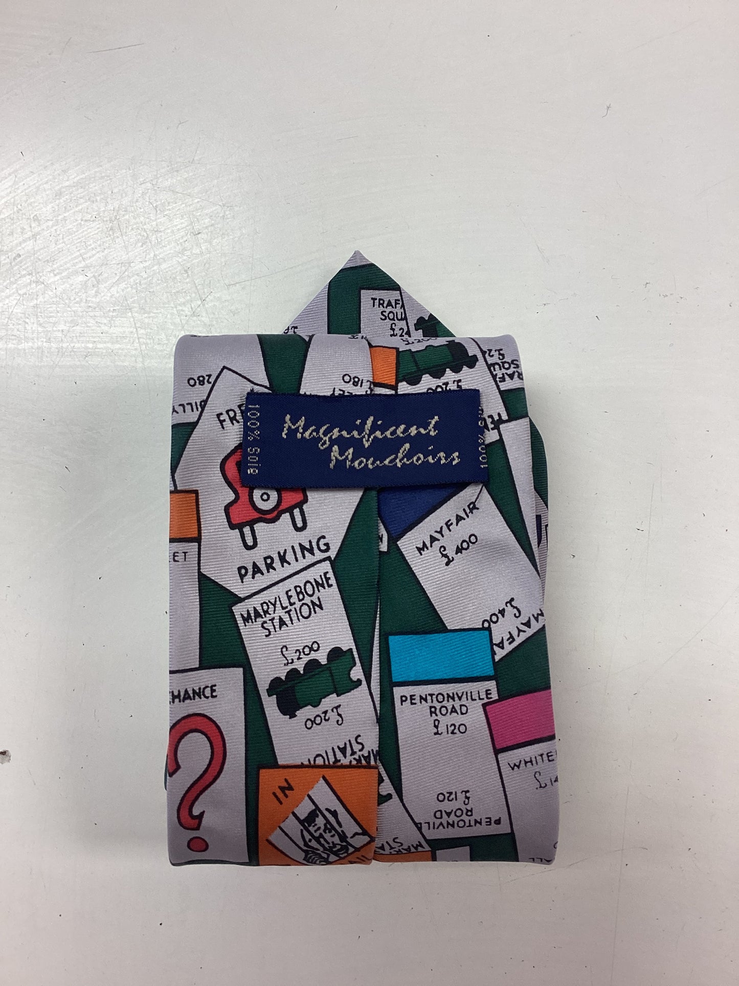 Monopoly Pattern Silk Tie