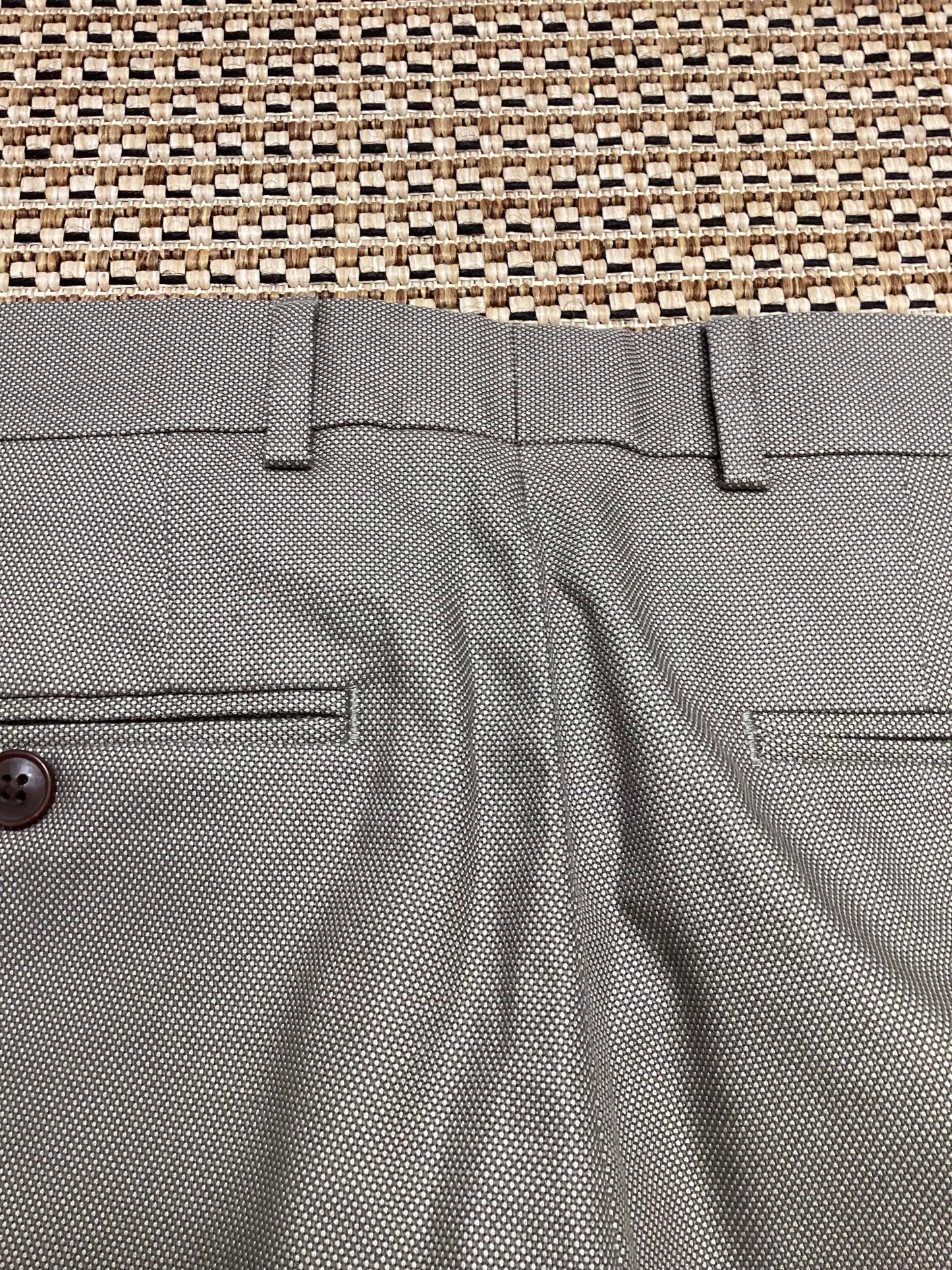 Charles Tyrwhitt Greige Cotton Trousers Size M