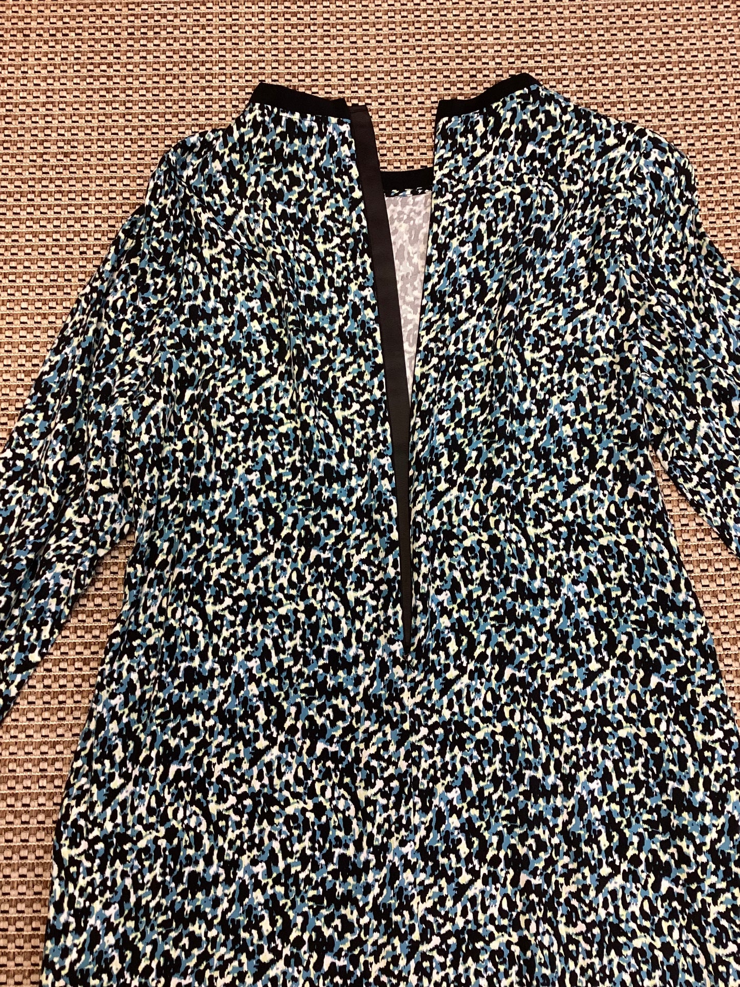 Marks and Spencer Blue Patterned Maxi Dress Size 18