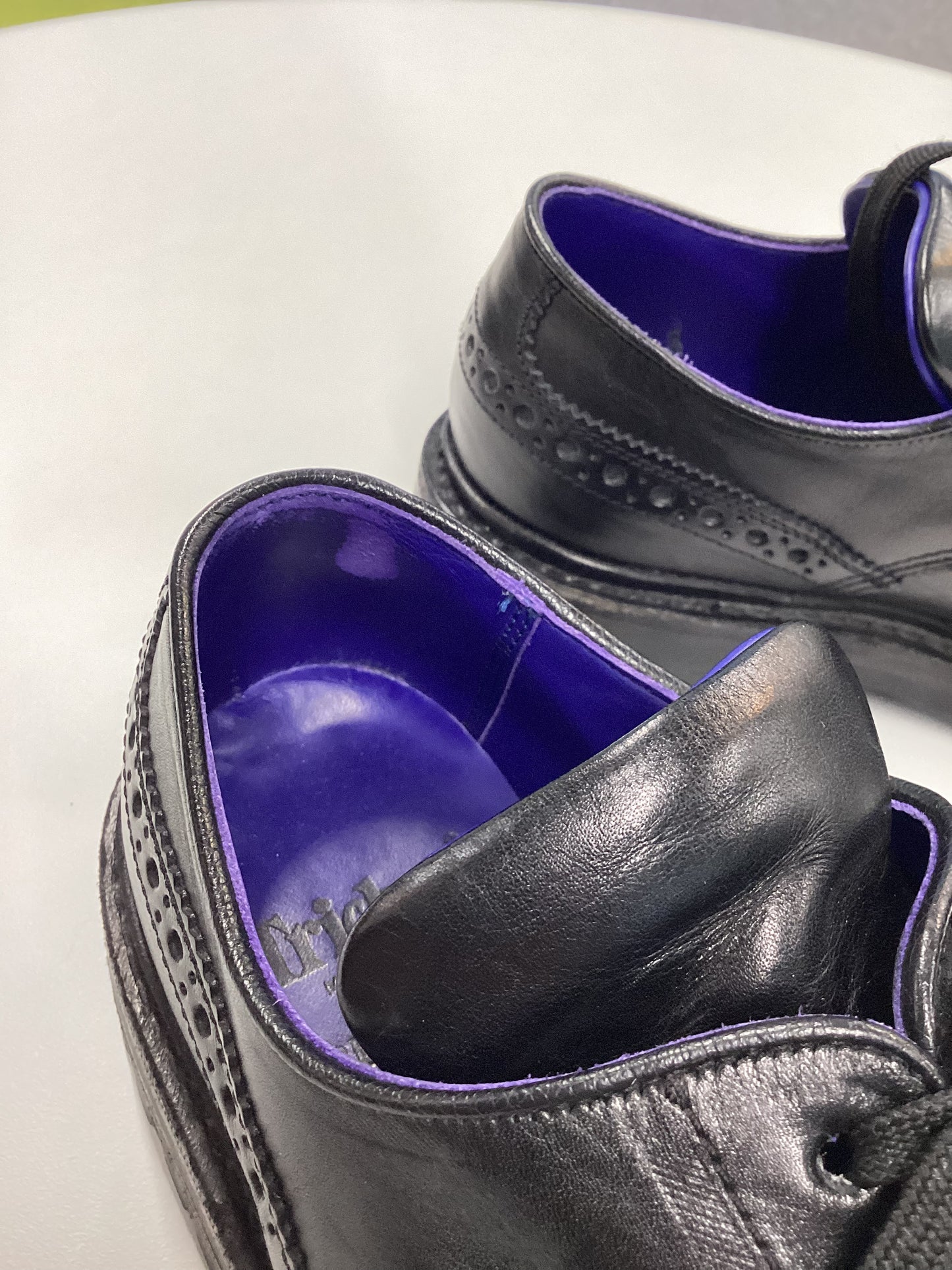Burberry x Tricker’s Black Leather Shoes Size 5