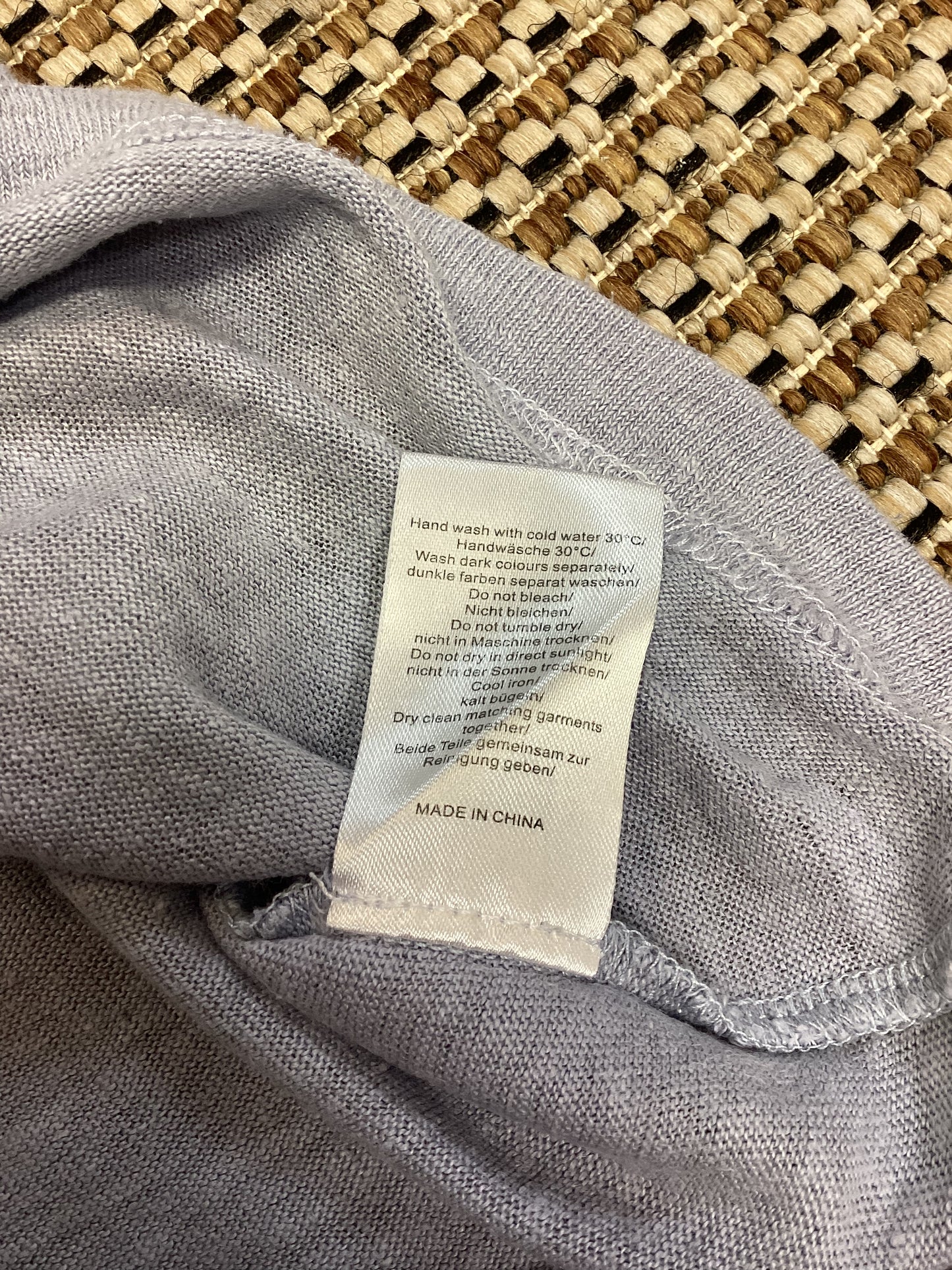 Poetry Blue Linen Knit Top Size 12