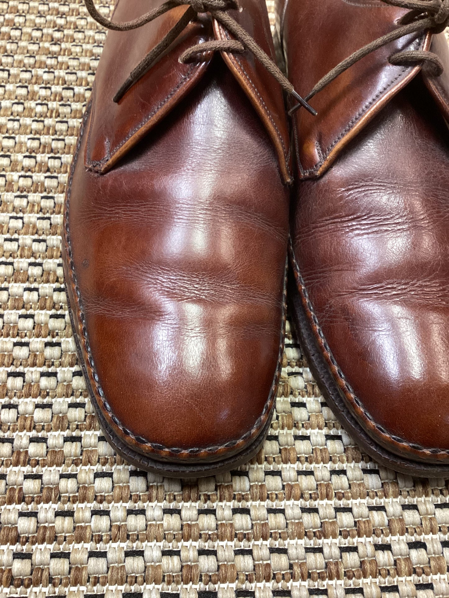 Vintage Barker of Earls Barton Brown Leather Oxfords Size 7