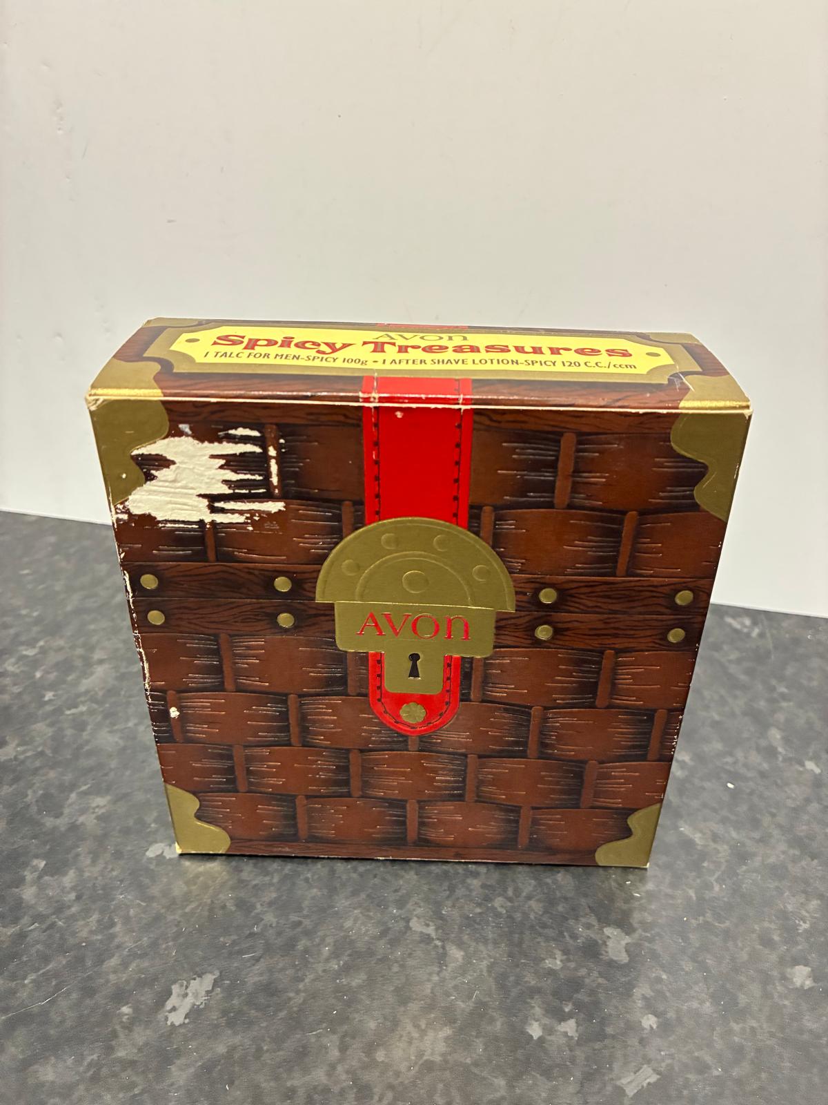 Avon Vintage Spicy Treasure Mens Cologne 120ml and Talc 100g Gift Set