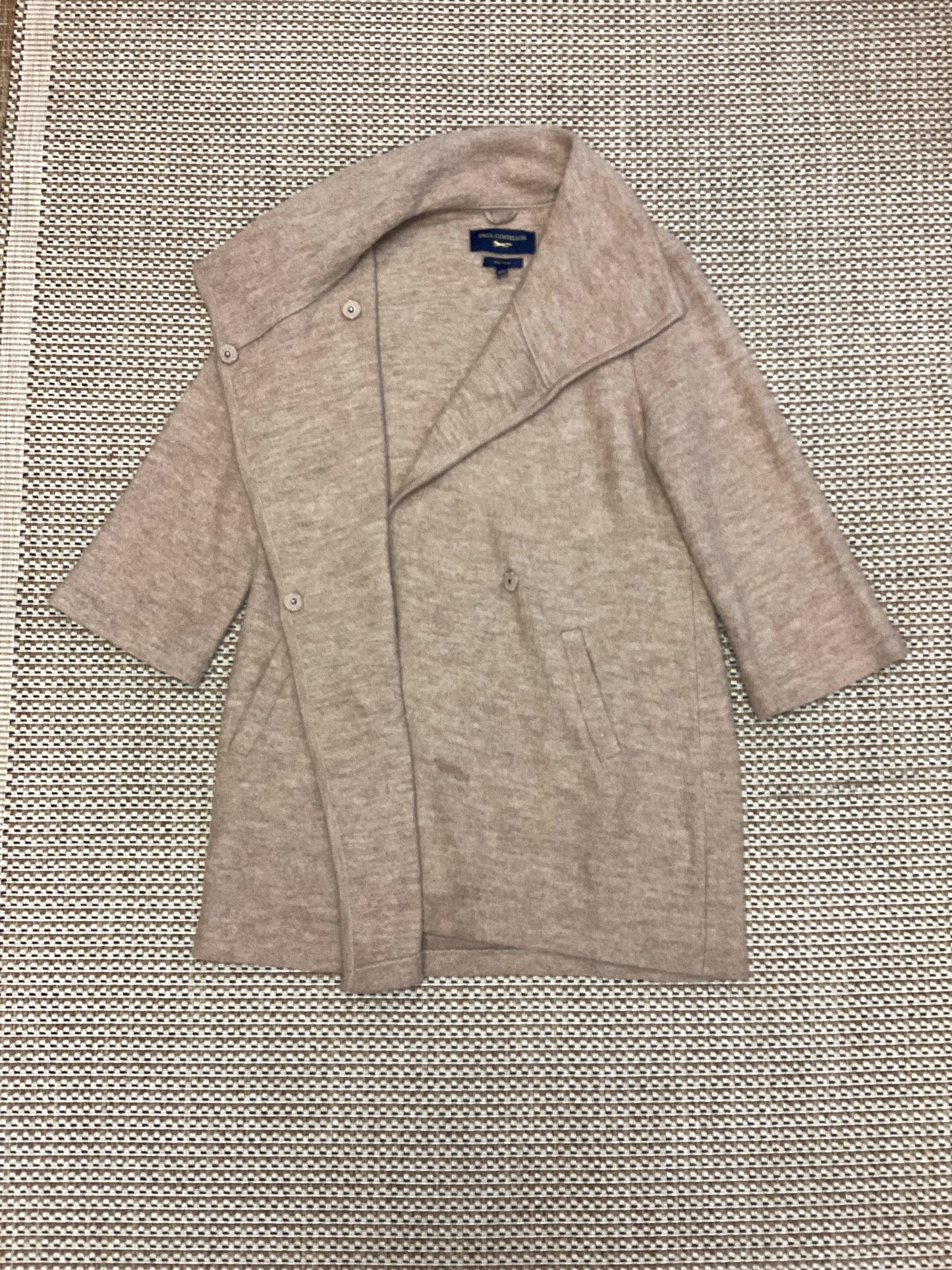 Paul Costelloe Beige Wool Coatigan Size 14