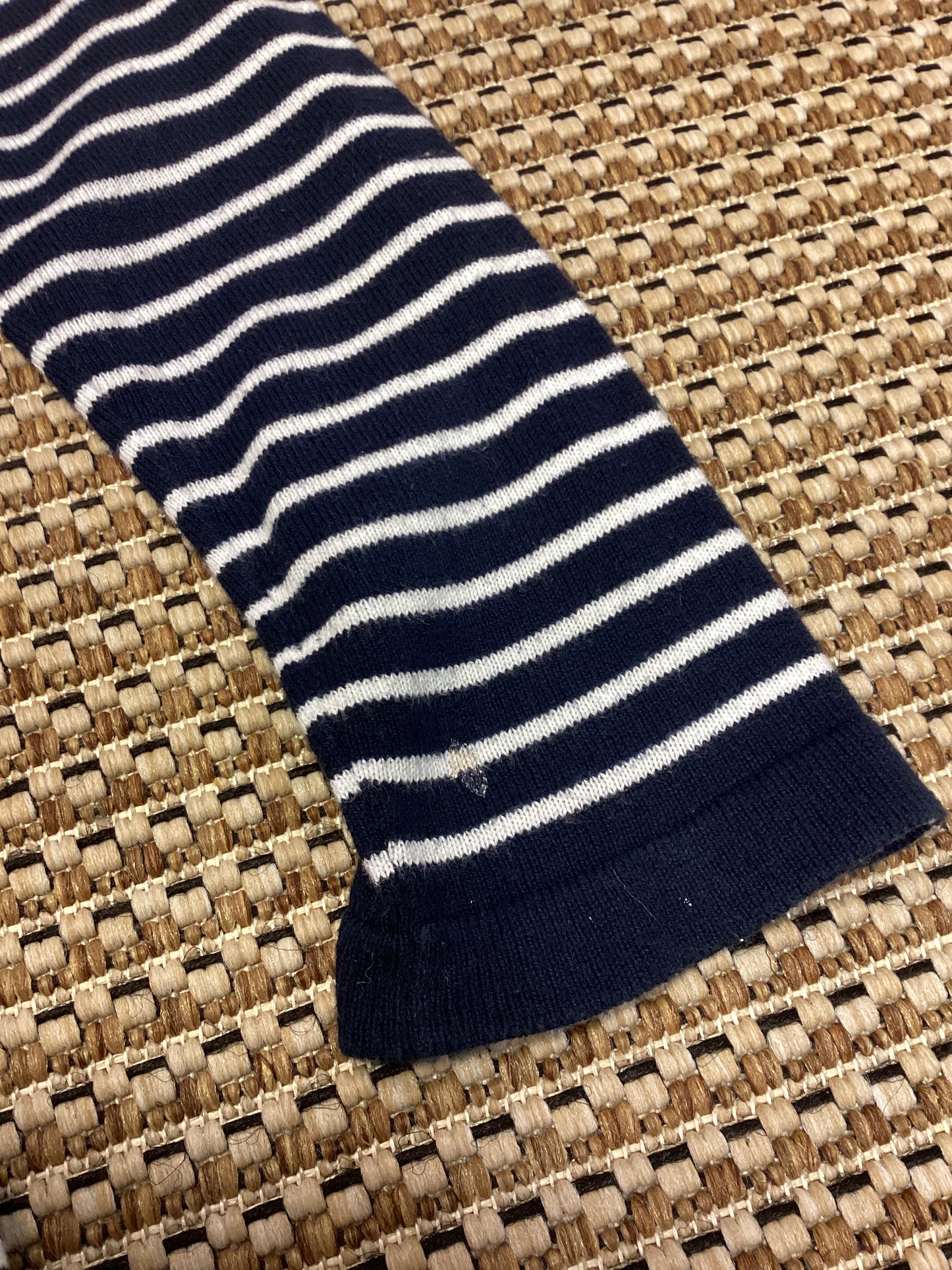 Paul Costelloe Navy & White Stripe Cotton Jumper Size L