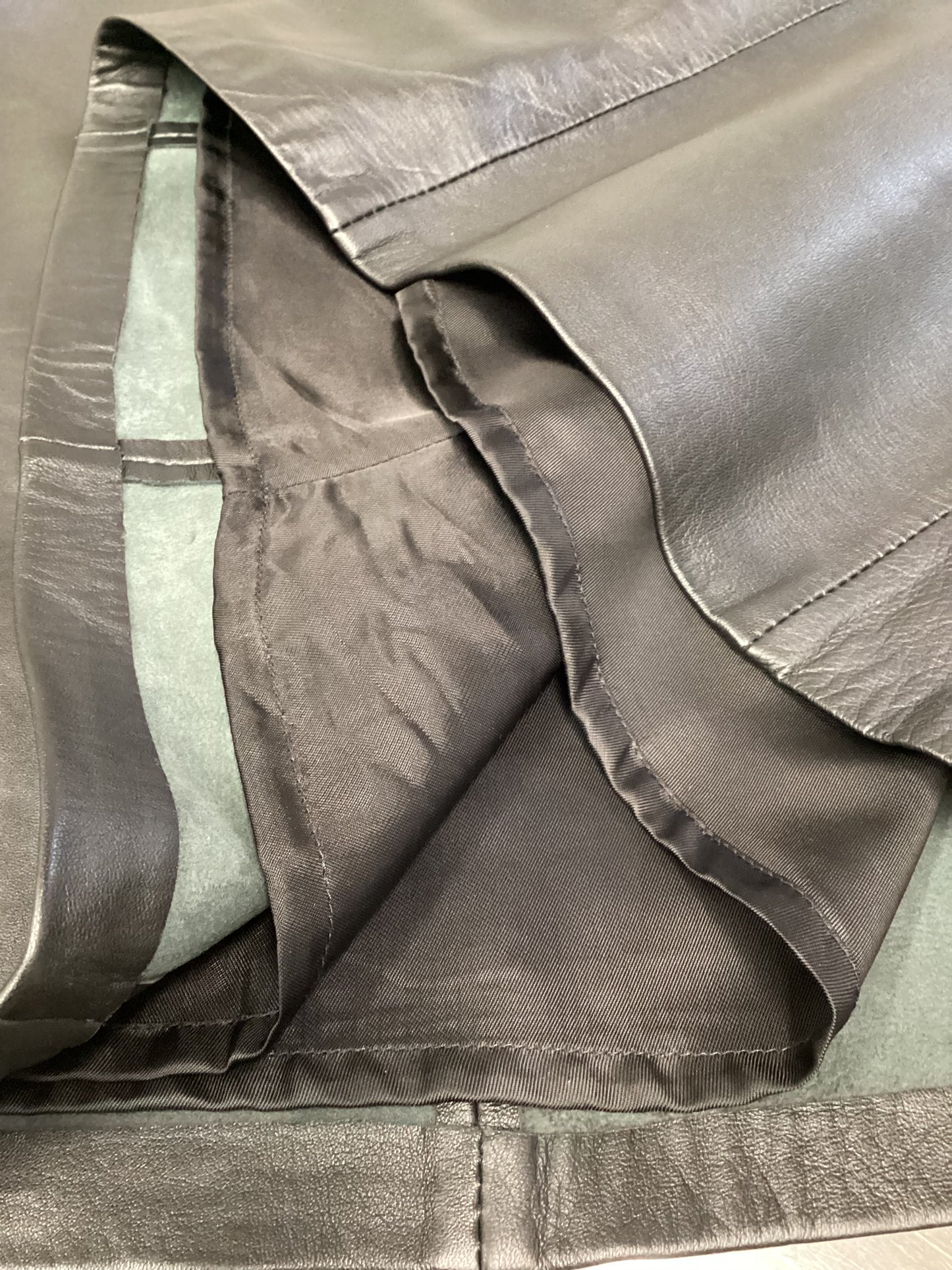 Cefinn Black Leather Skirt Size 14