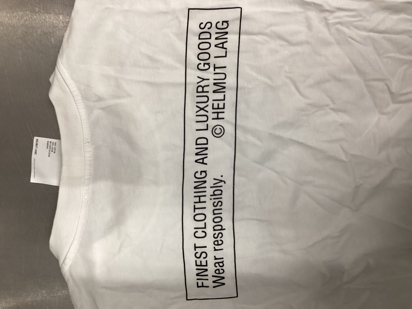 Helmut Lang White Cotton T-Shirt M/L