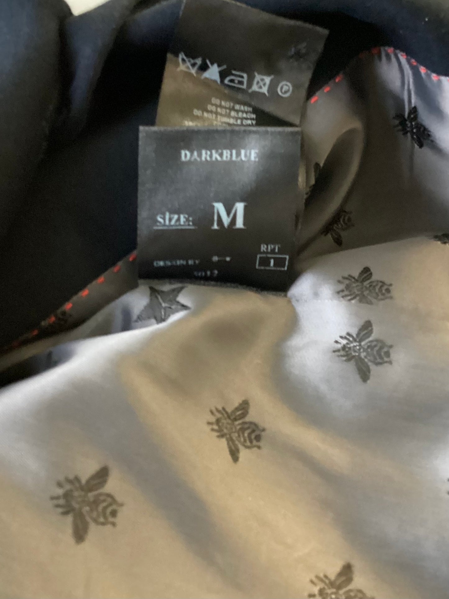 Gucci Women's Navy Blue Embroidered Wool Blazer Medium