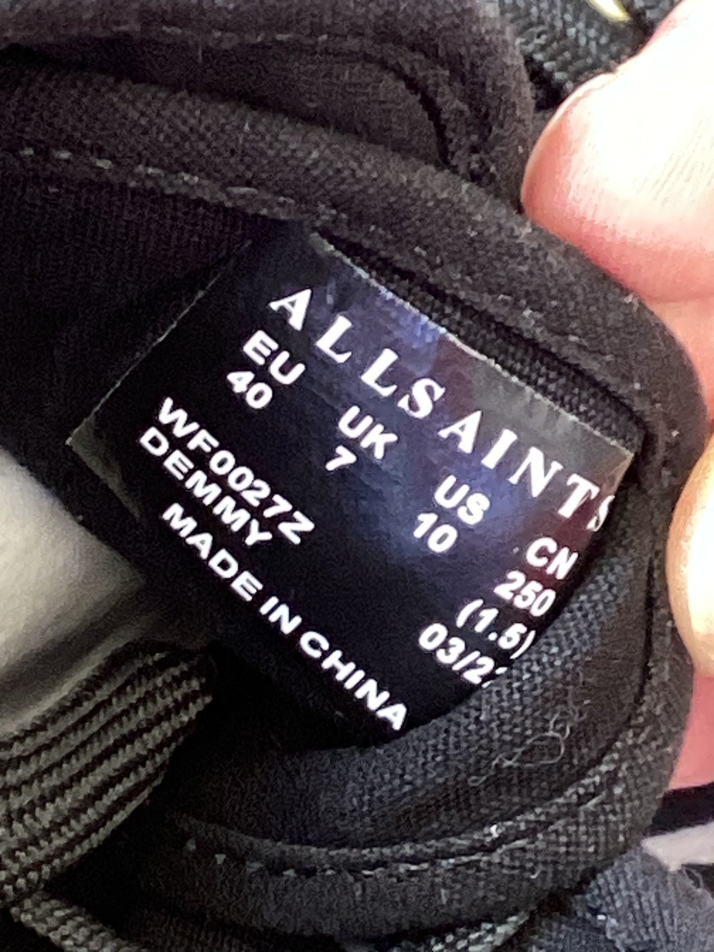ALLSAINTS Men’s Black High-tops size 7