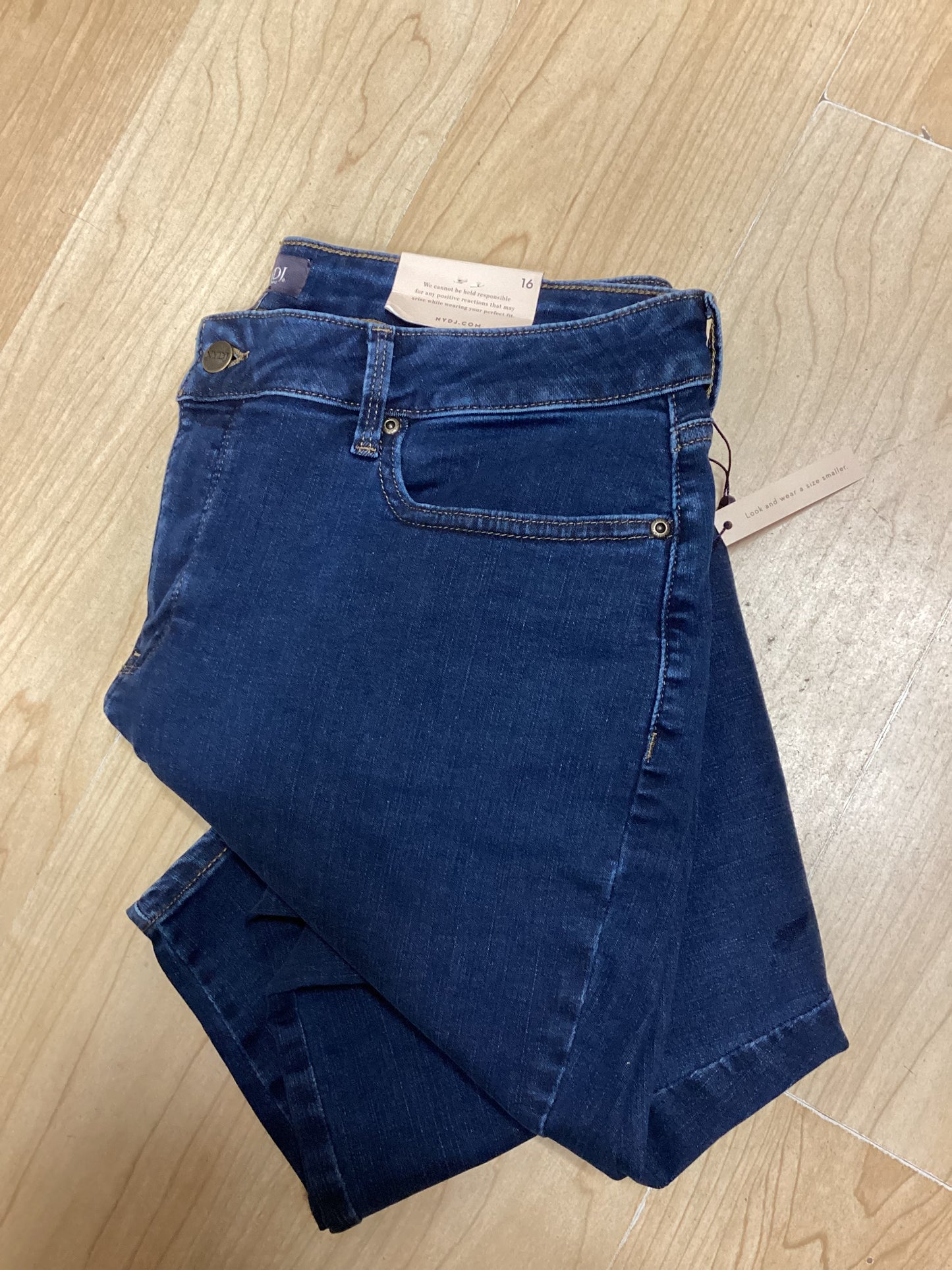 Ladies NYDJ AMI SKINNY Blue Jeans Size UK 20