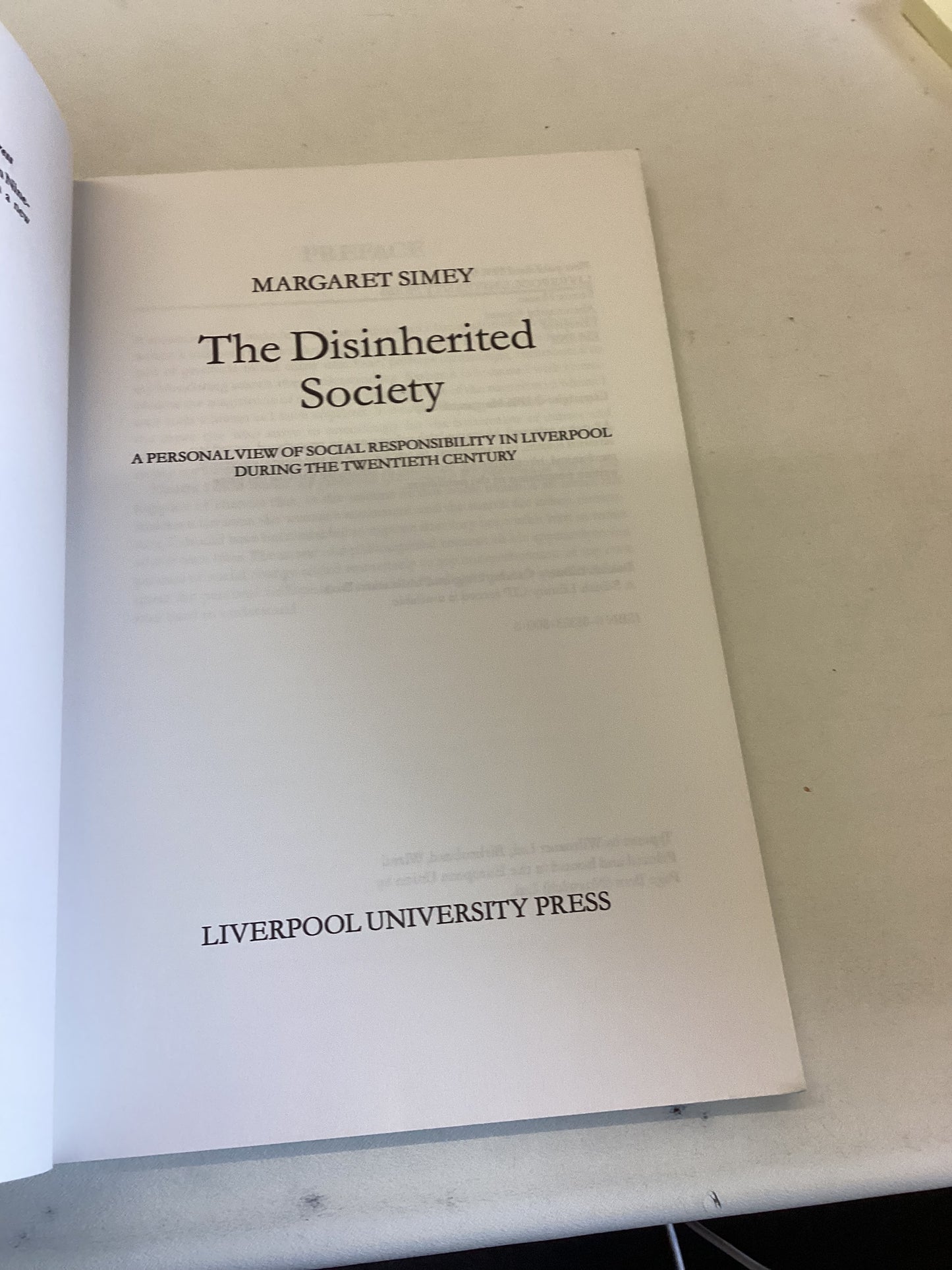 The Disinherited Society Margaret Simey