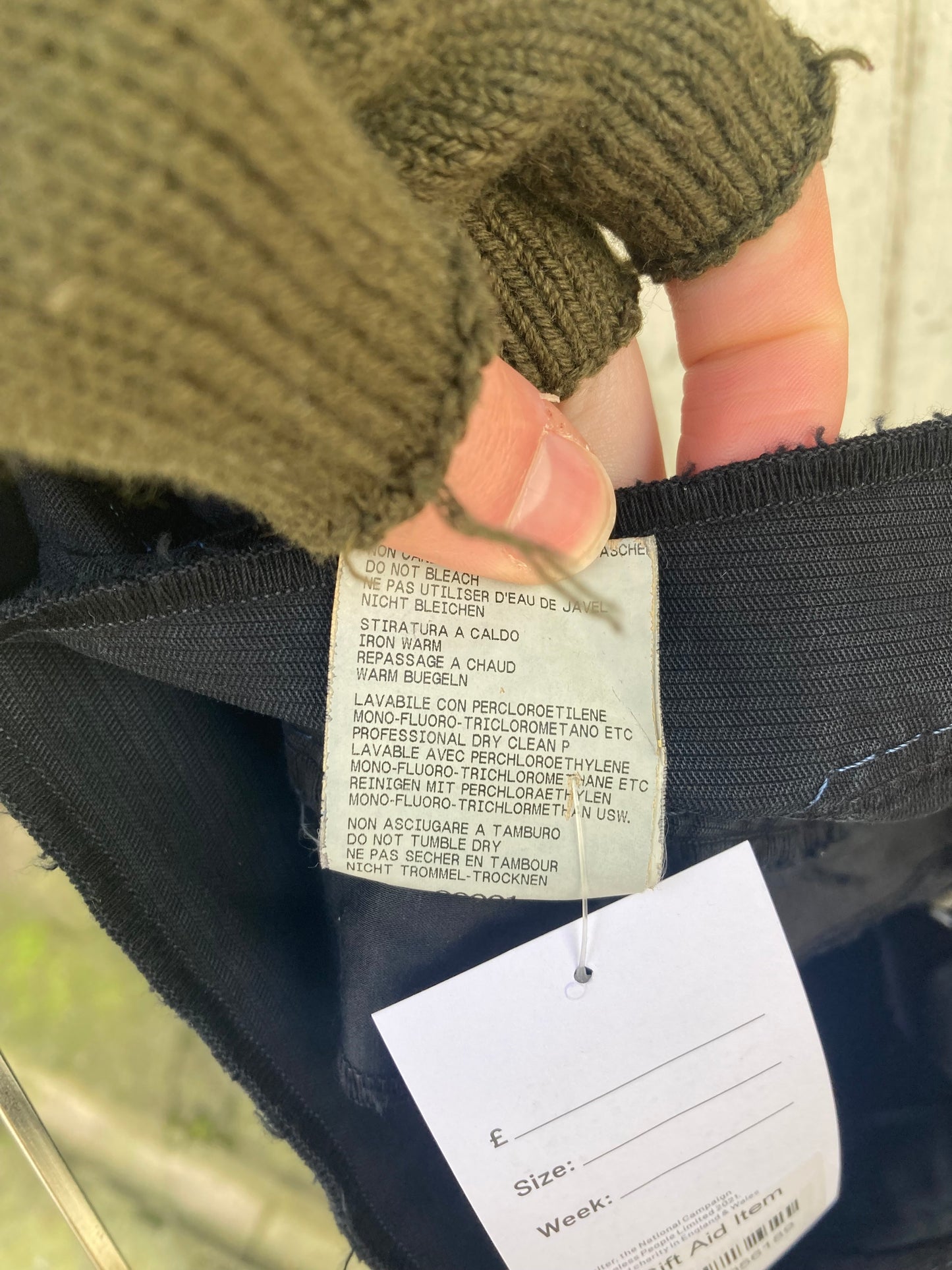 Marithe Francois Girbaud Black Cargo Trousers Size 10/12