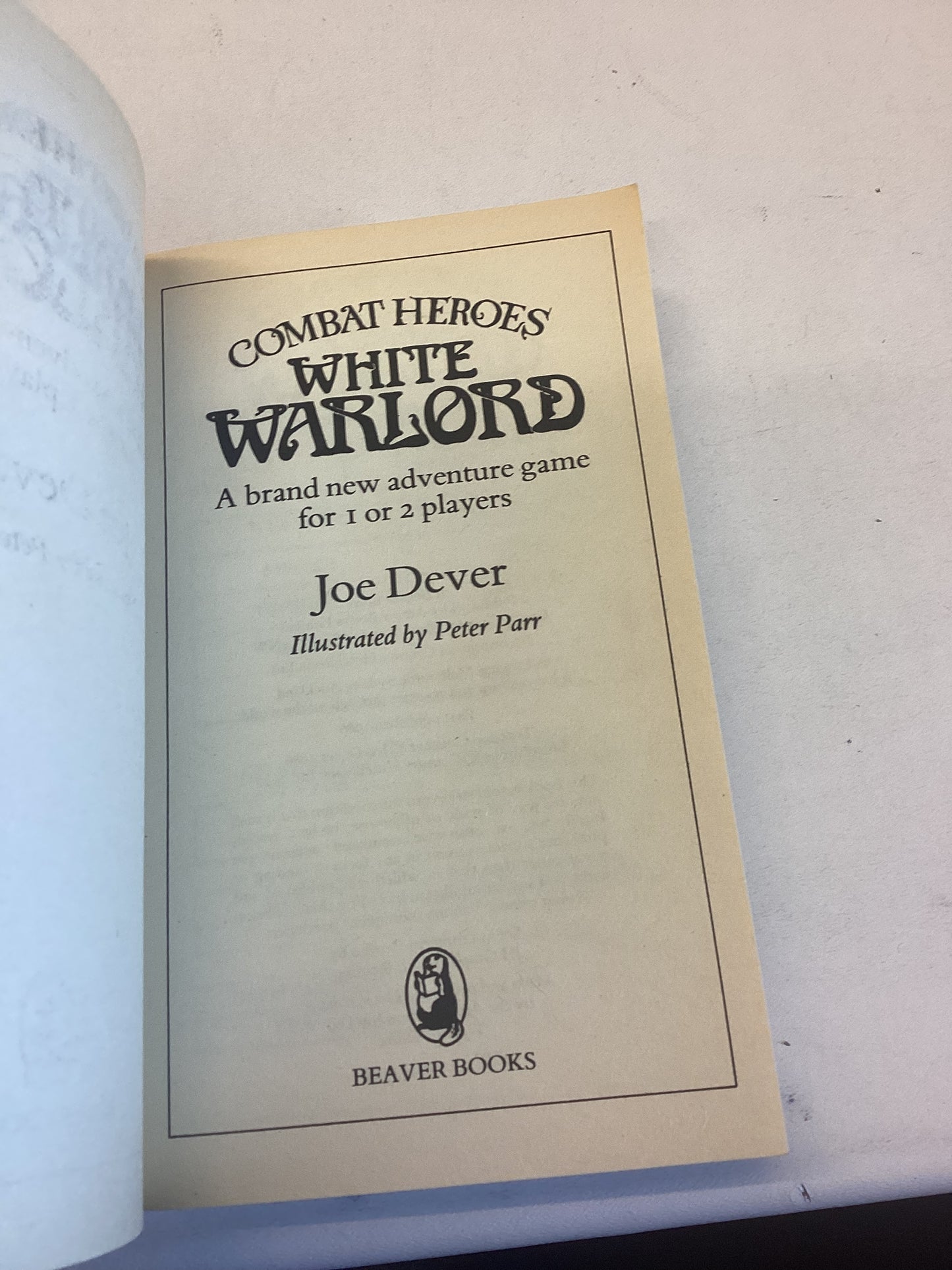 White Warlord Combat Heroes 1 Joe Dever