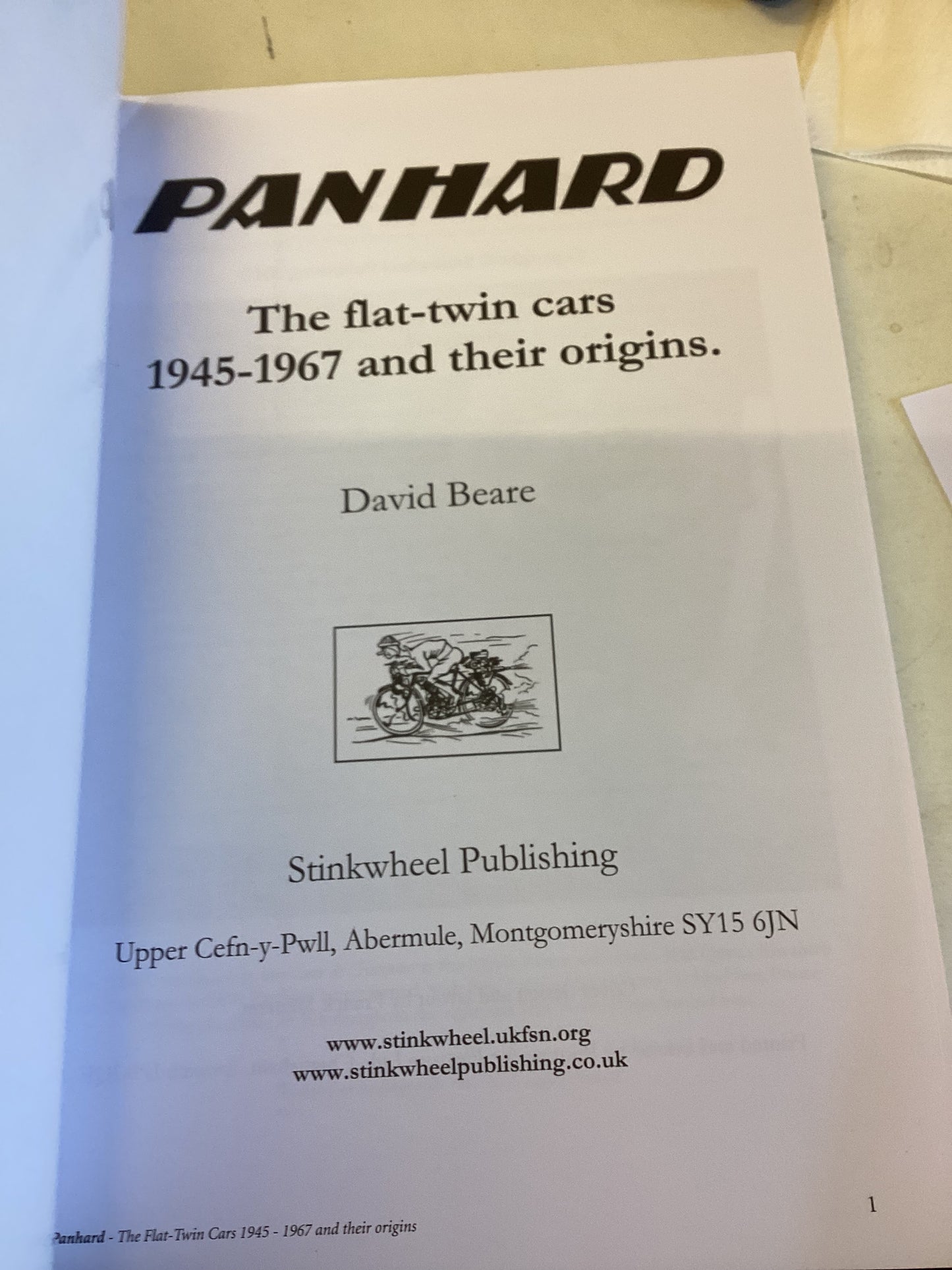 Panhard The Flat Twin Cars 1945-1967 and Their Origins David Beare