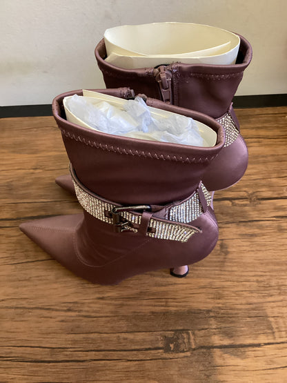 River Island Pink Diamante High Heeled Boots, size 3