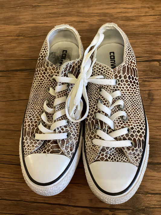 Converse Snakeskin print low top trainers, UK size 5