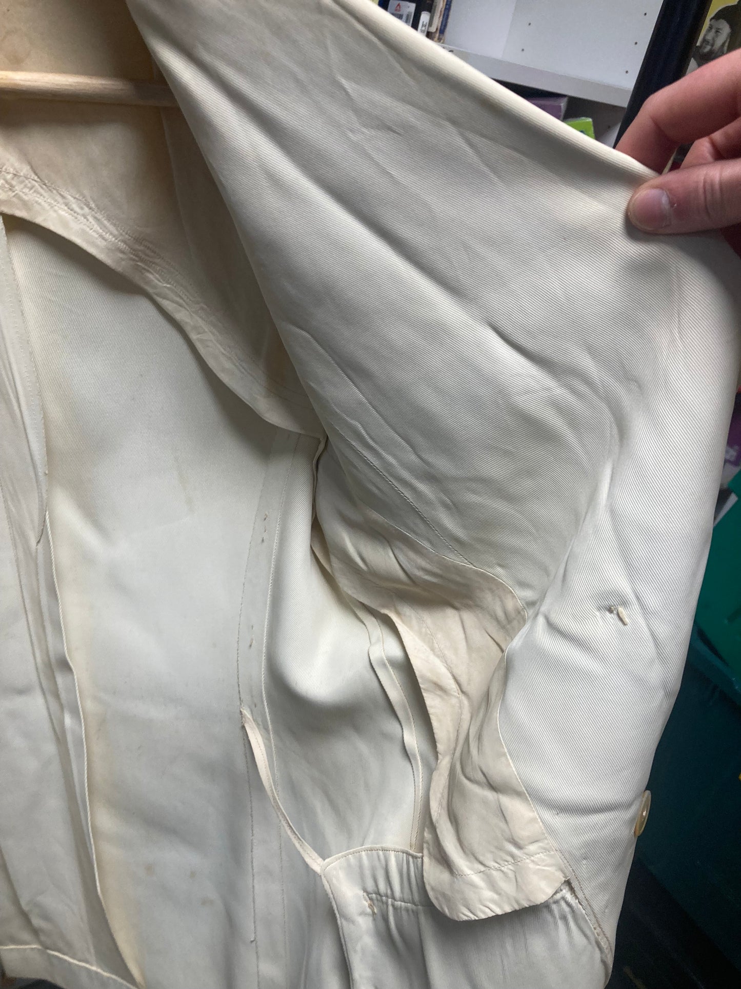 Vintage Cream Double Breasted Blazer Size Small