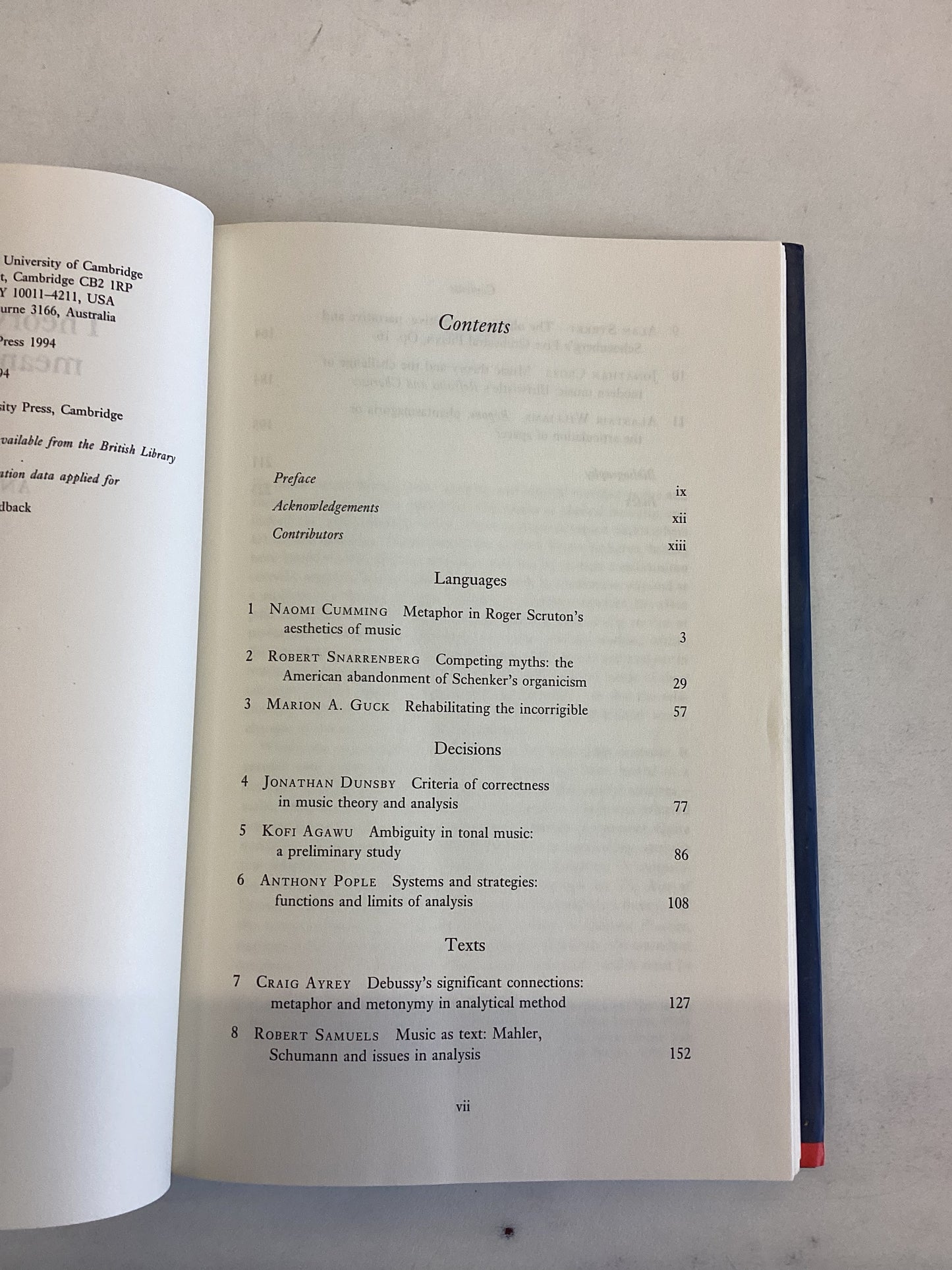 Theory Analysis Meaning in Music Edited By Anthony Pople