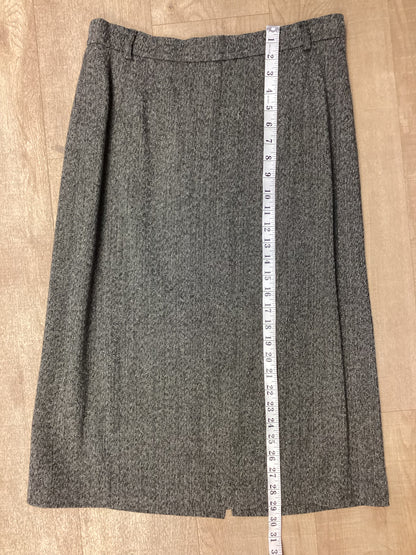 Weekend Max Mara Grey 70% Wool Skirt Suit Size 12/14