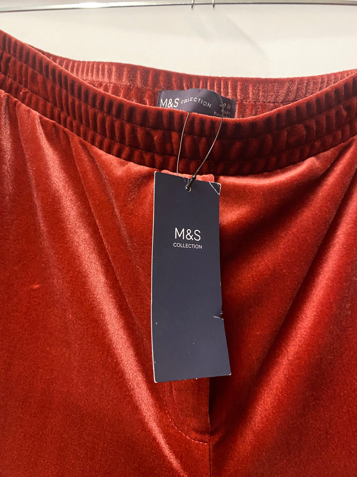 Marks and Spencer Pink Velour Flared Trousers 20 BNWT