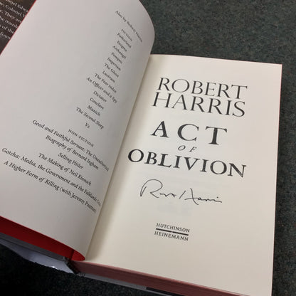 Act of Oblivion by Robert Harris (Signed, 2022)