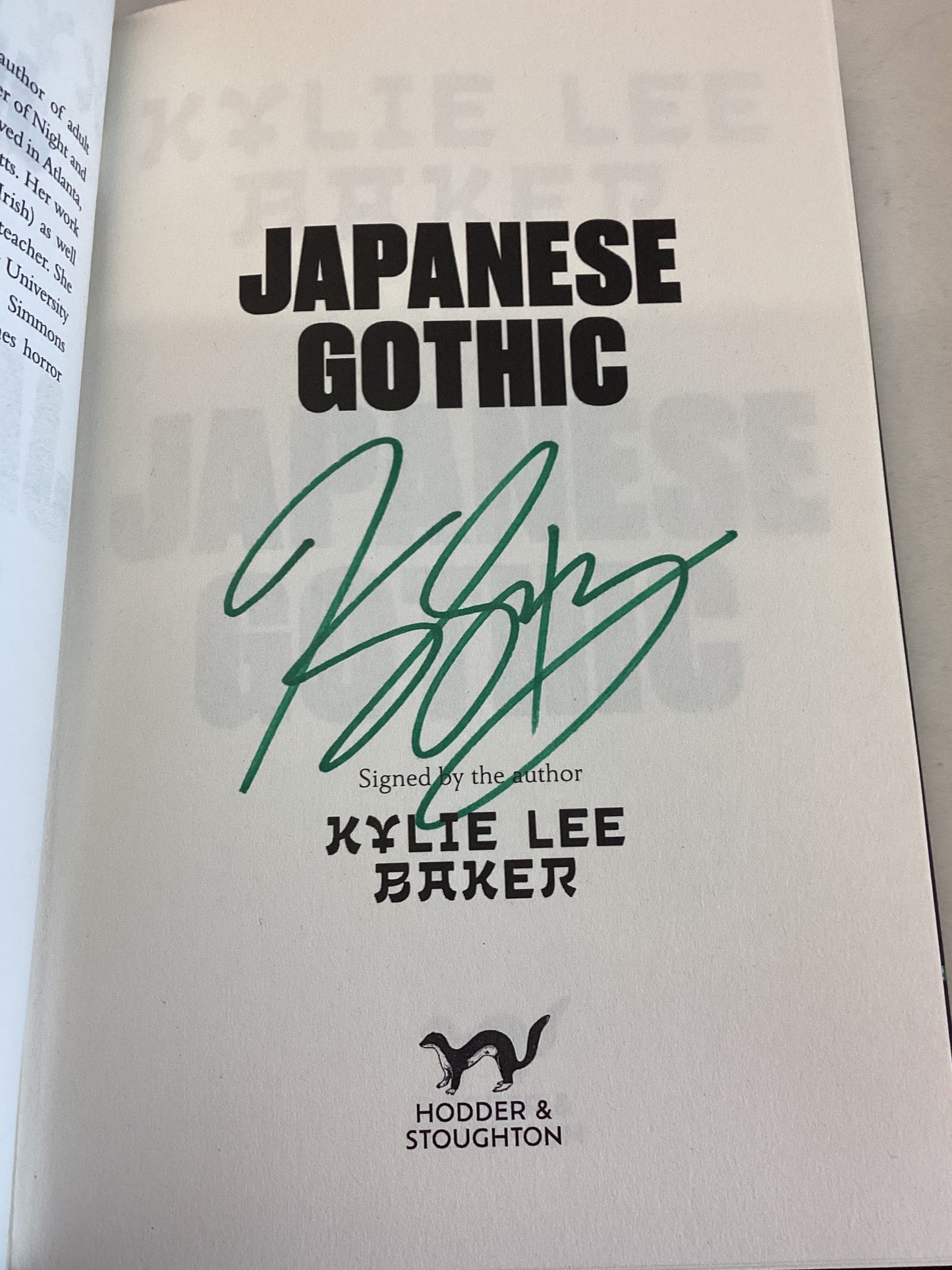 Japanese Gothic Kyle Lee Baker Signed