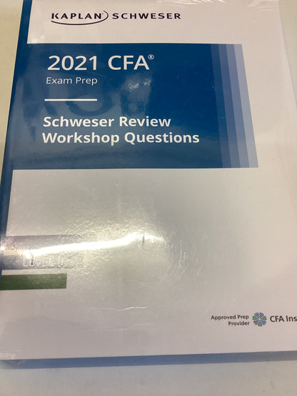 2021 Exam Prep Schweser Review2 Books Workshop Questions & Workshop Mind Maps level 11 New and Sealed