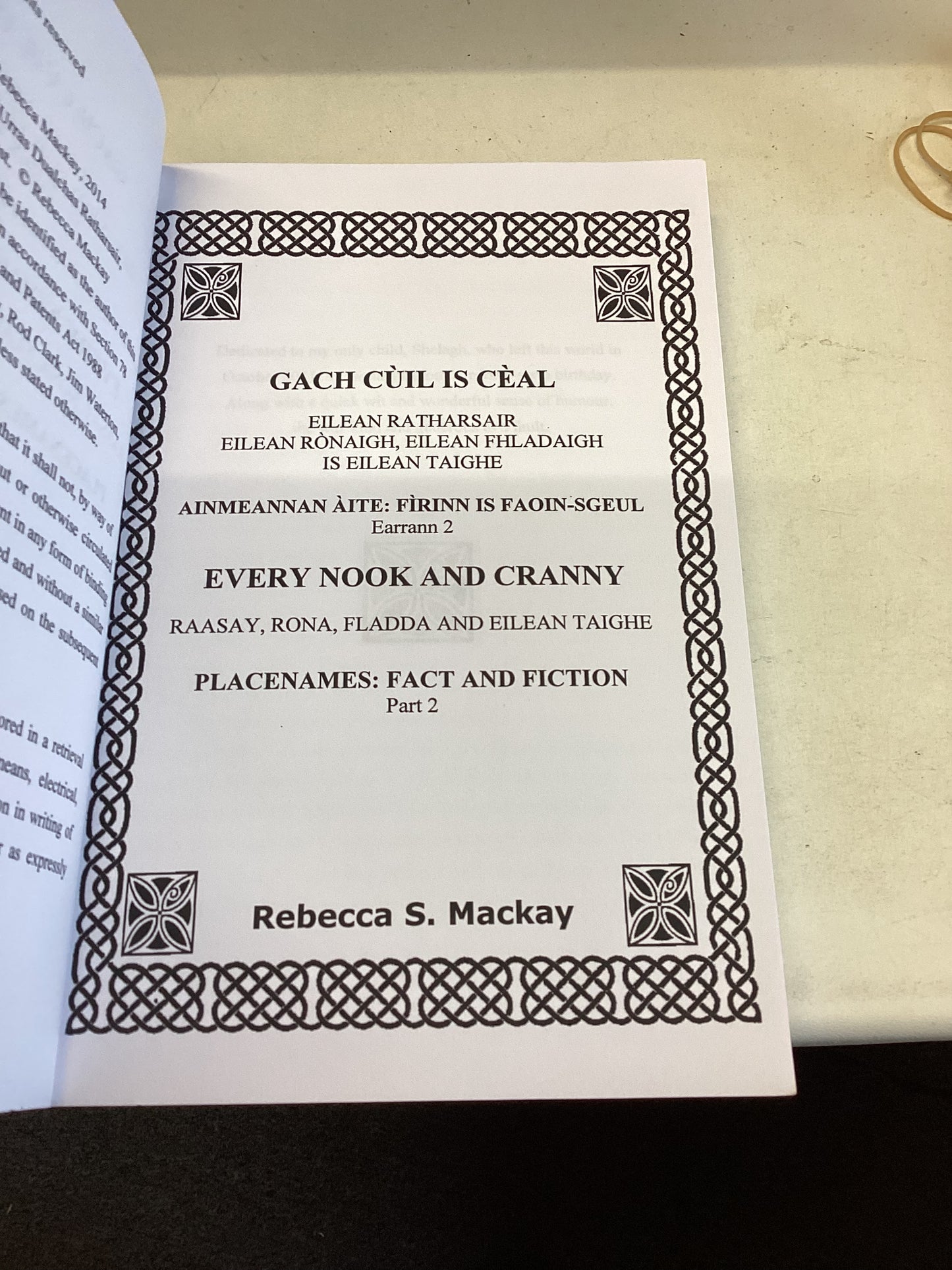 Gach Cuil Is Ceal Every Nook and Cranny
