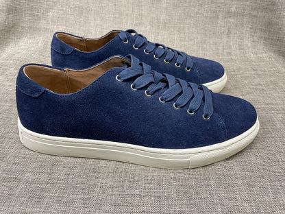 New Polo by Ralph Lauren Navy Blue Suede Leather Trainers Size 10