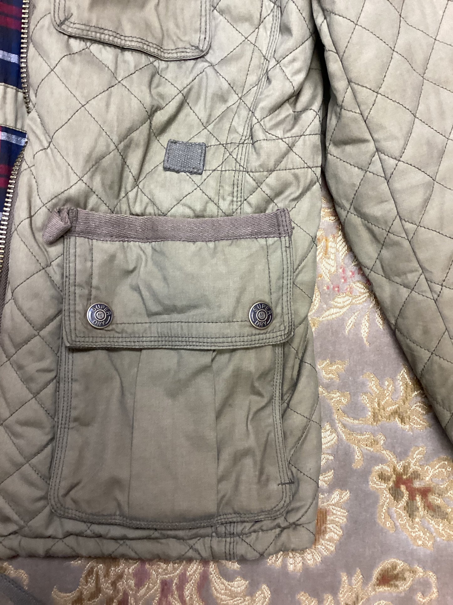 Superdry Khaki Green Mens Jacket - Size XL - Good Condition